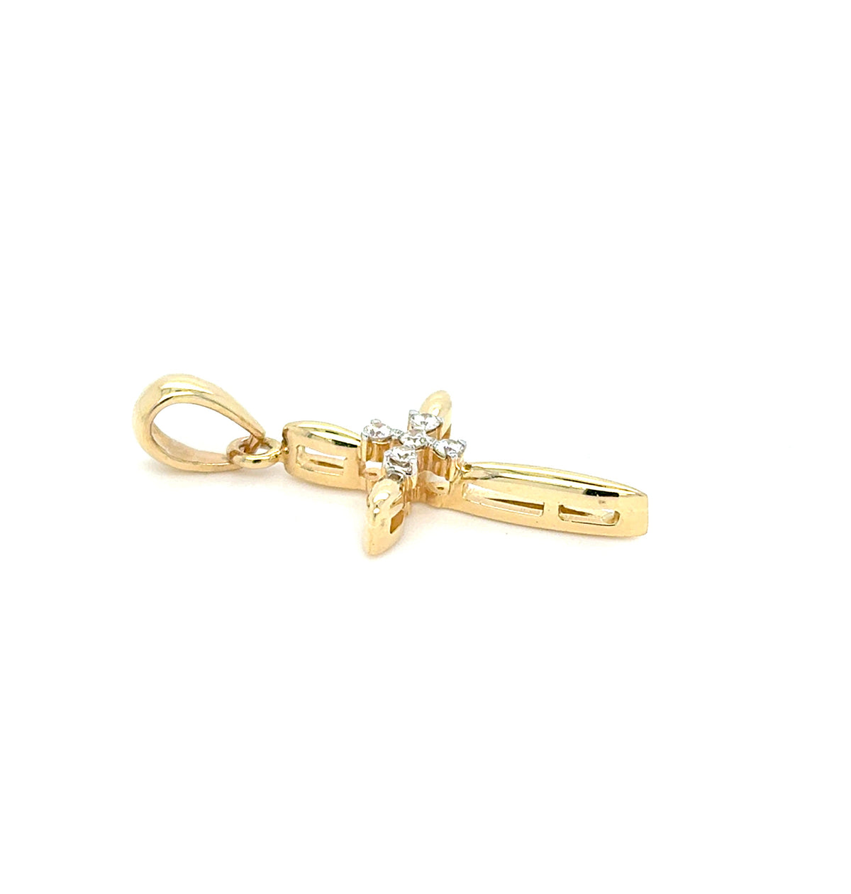 Anhänger Gold 585 14 kt Brillanten Kreuz