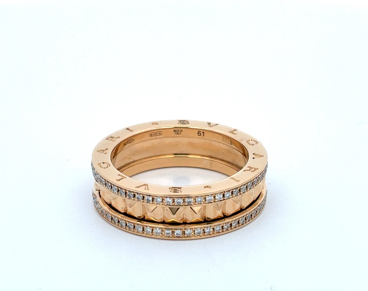 Bvlgari B.zero 1 Band Ring Gelb Gold 750 Brillanten Unisex
