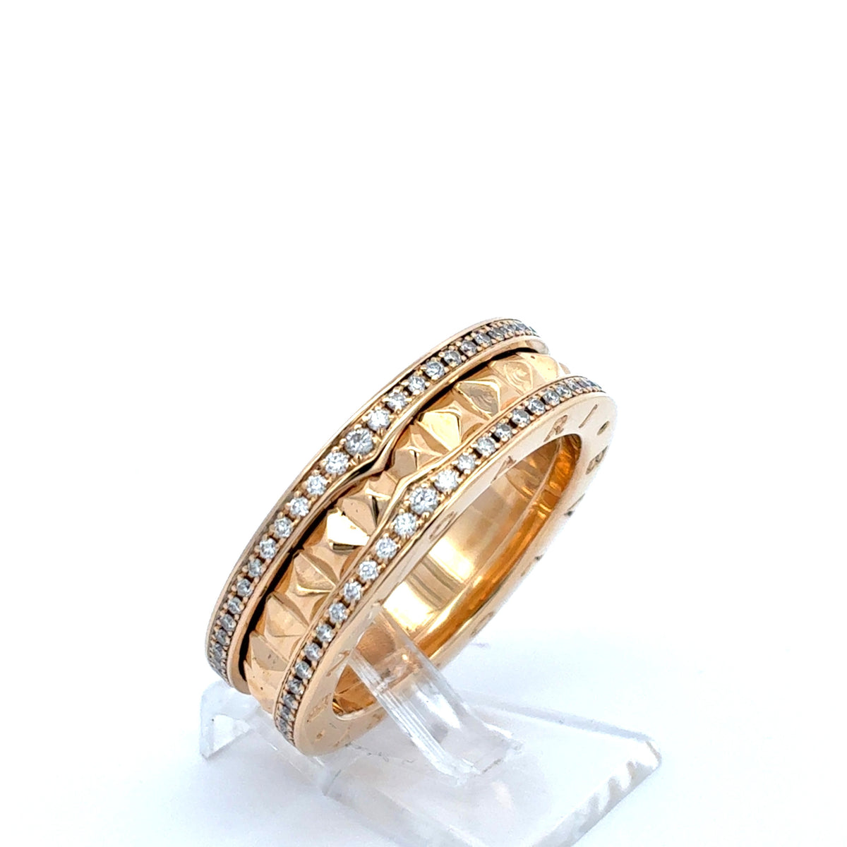 Bvlgari B.zero 1 Band Ring Gelb Gold 750 Brillanten Unisex
