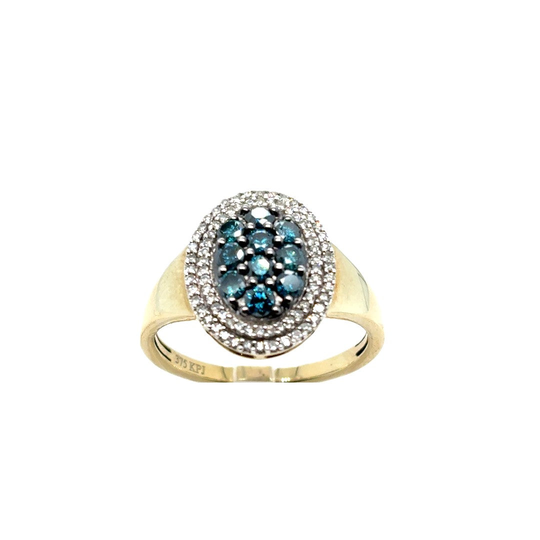 Damenring Gelbgold Diamanten 375/9kt Gr. 63