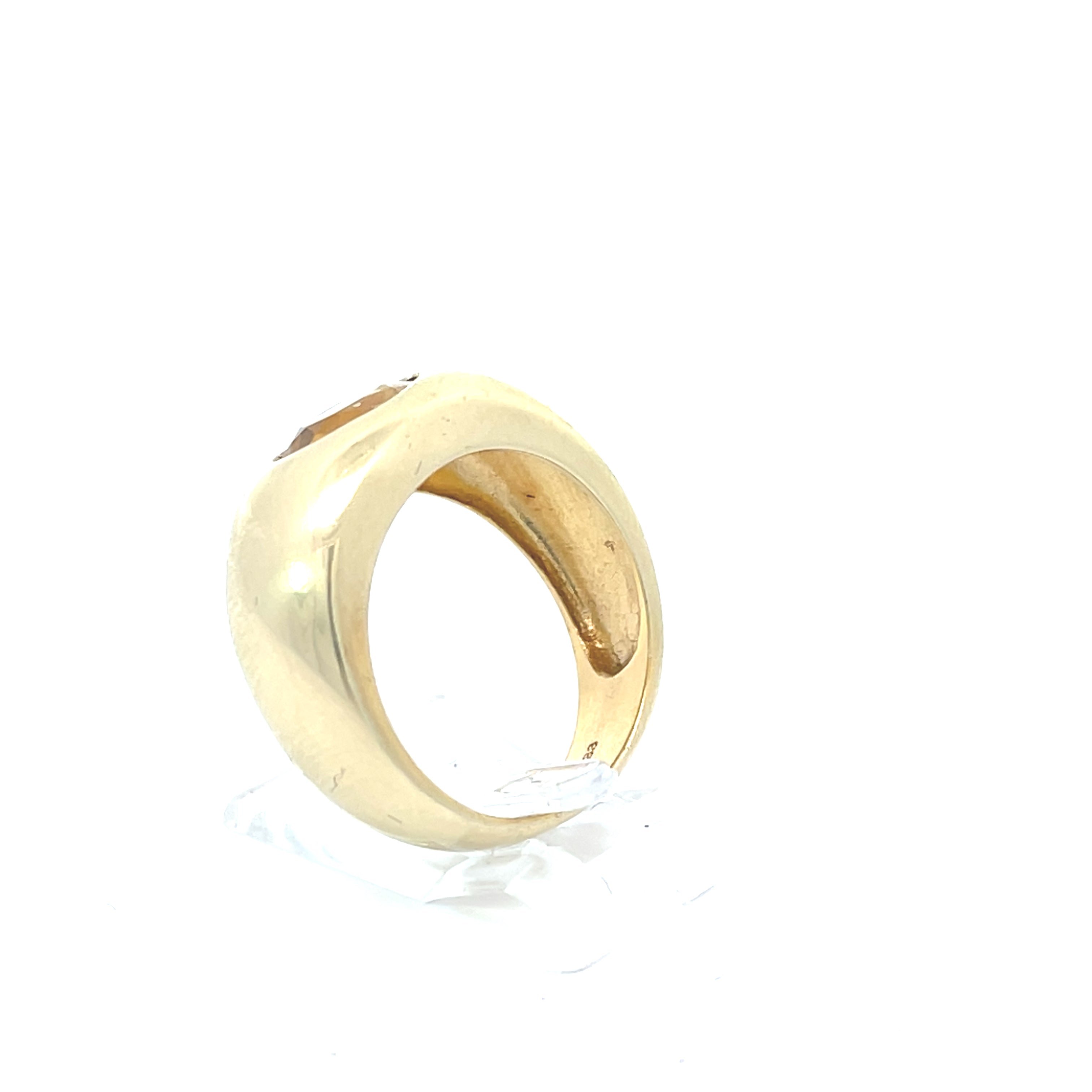 Ring Gelb Gold 333 8 Karat mit Farbstein orange