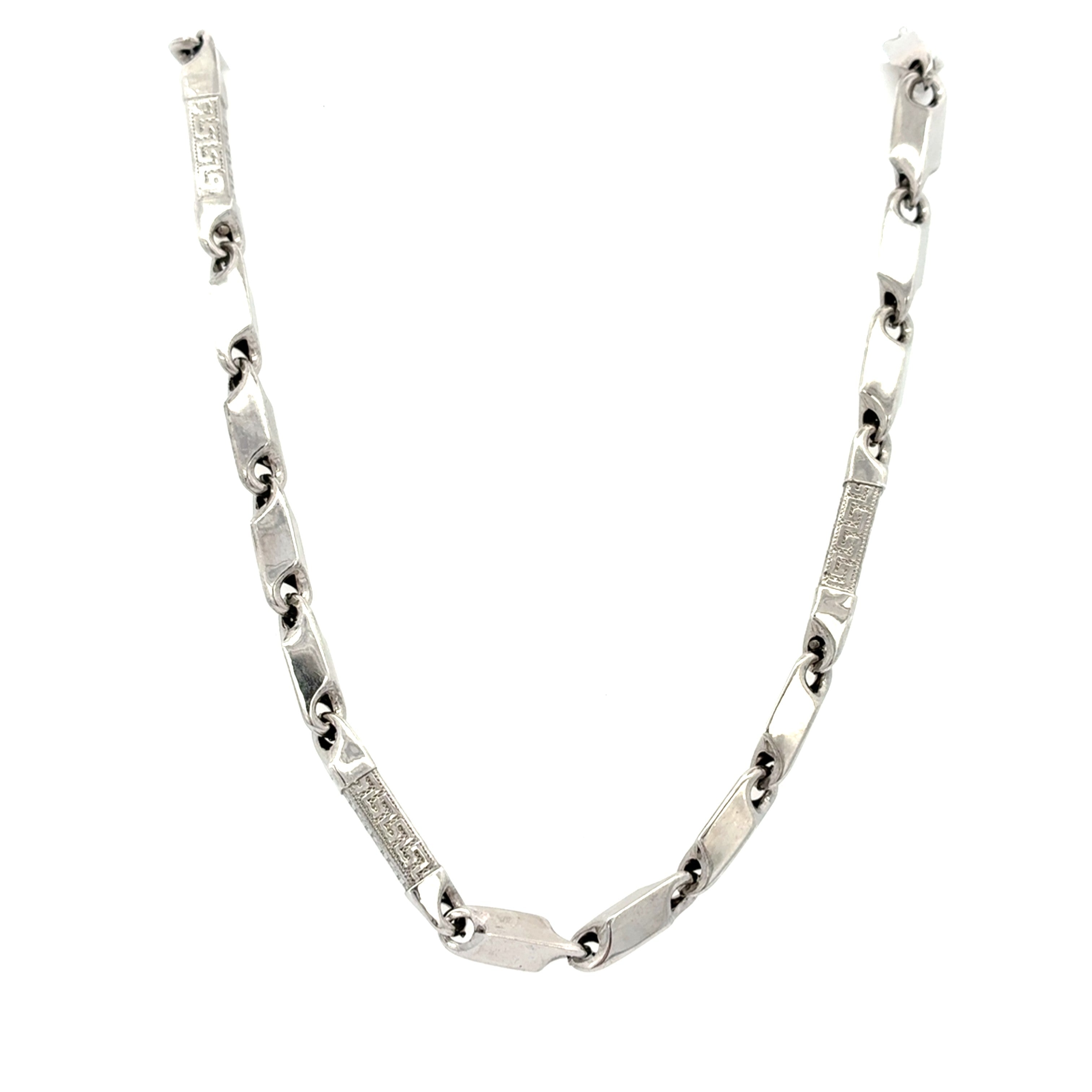 Kette Mäander Muster Silber Geschenk Schmuck 234868