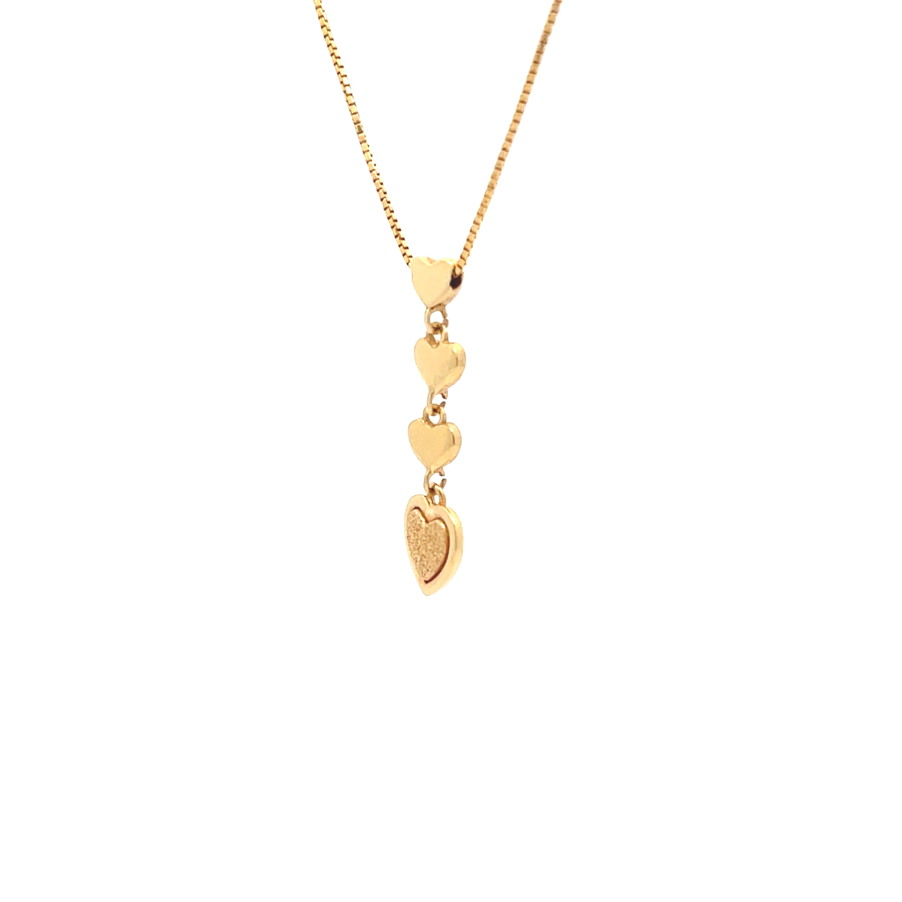 Herz Kette 585 14 Karat Gelb Gold