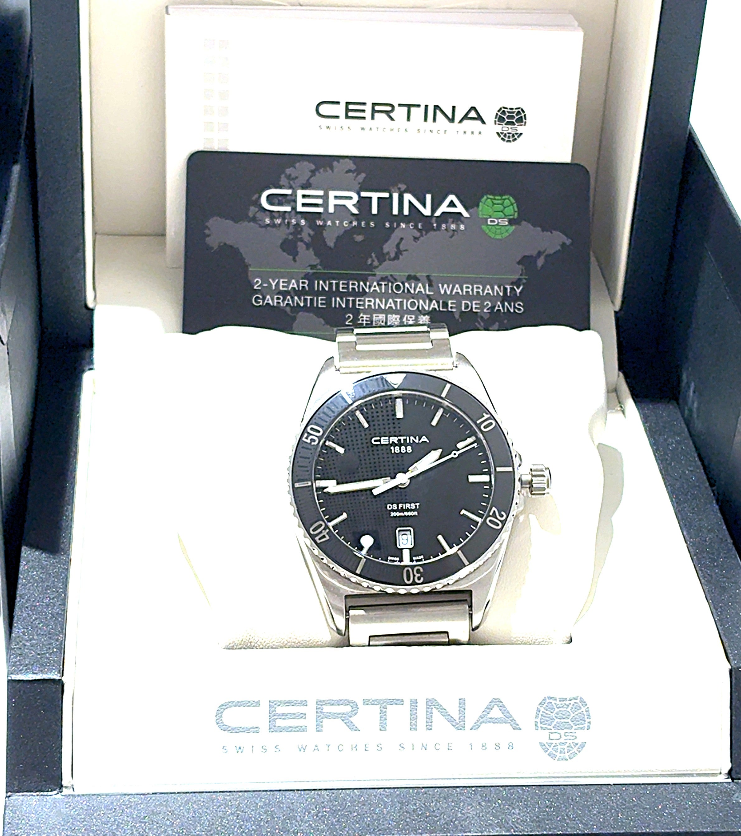Certina DS First Sport Uhr Herren Full Set Edelstahl Quarz
