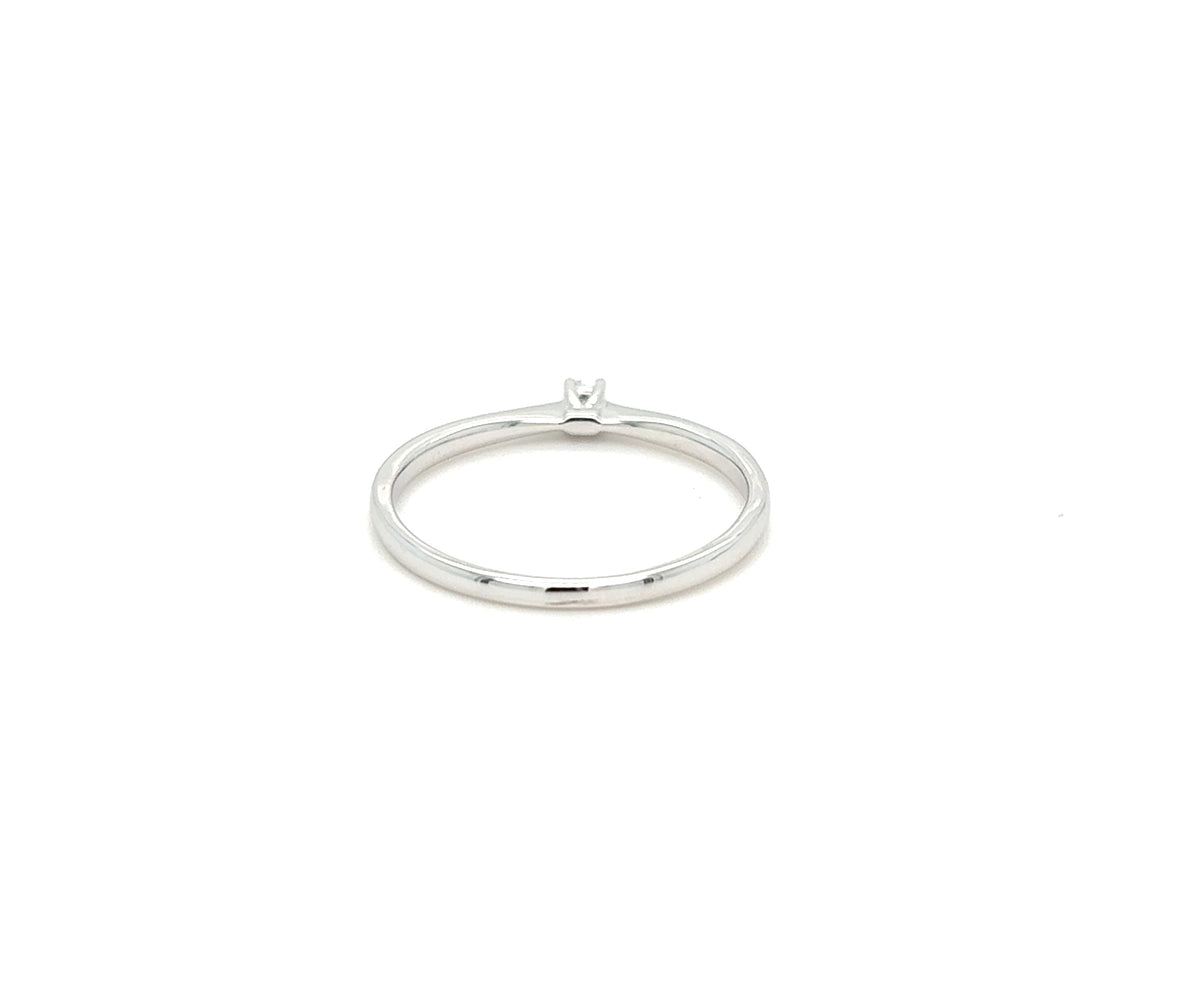 Ring Weiß Gold 585 14 kt Brillant Damen