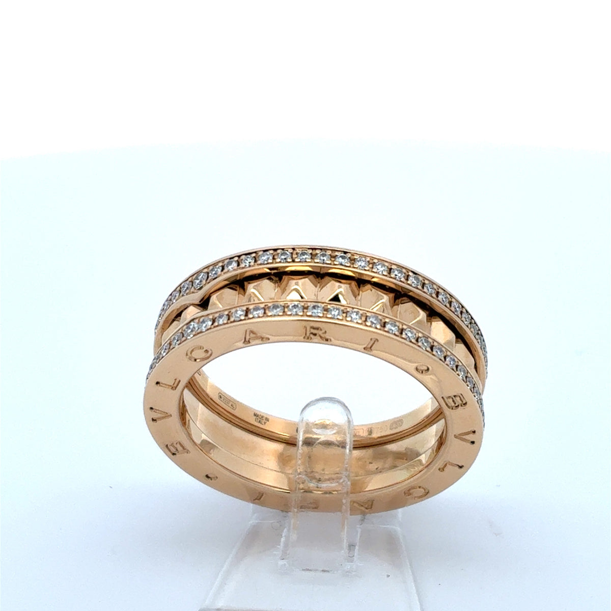 Bvlgari B.zero 1 Band Ring Gelb Gold 750 Brillanten Unisex