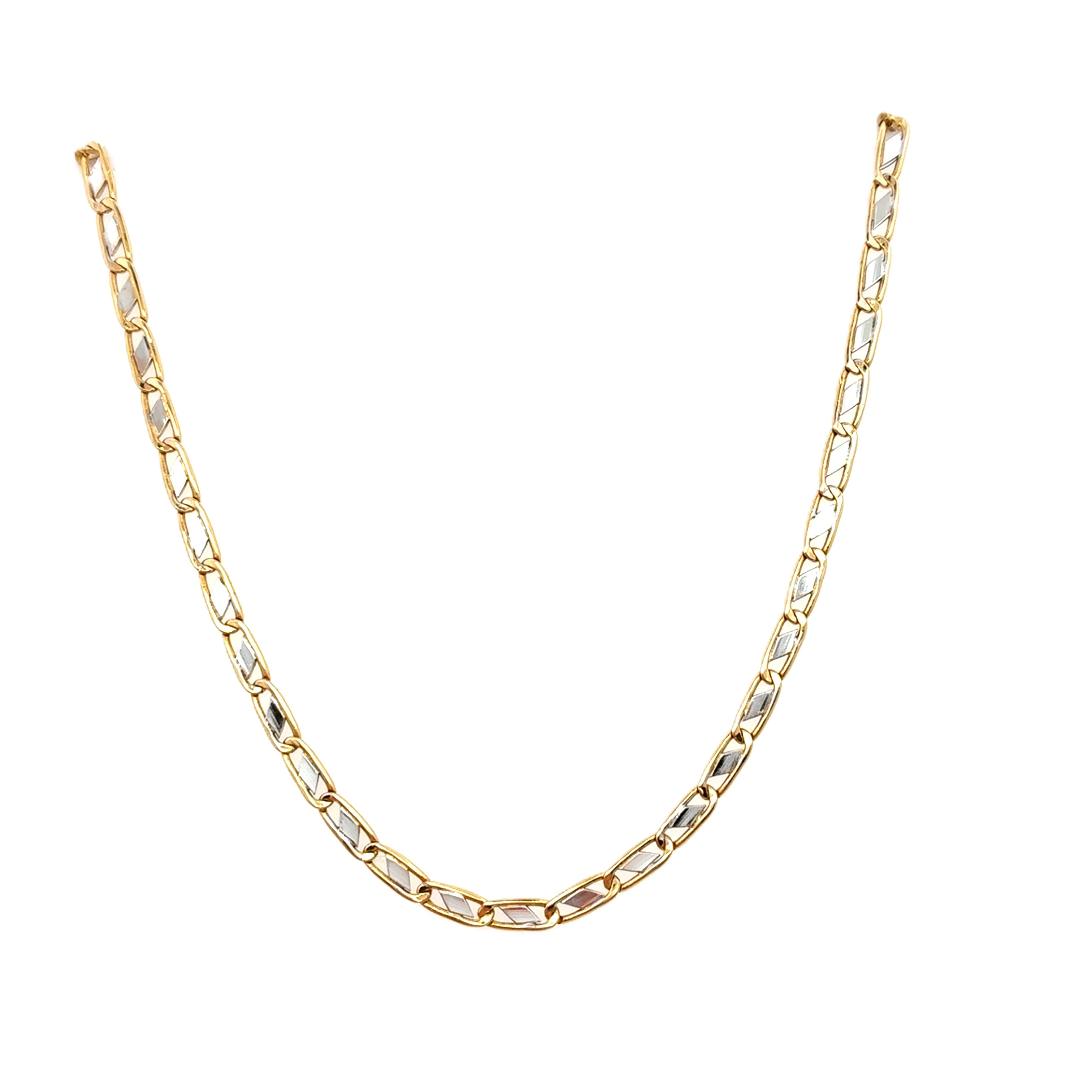 Damen Kette Gelb/Weiß Gold 750/ 18 kt Schmuck Geschenk