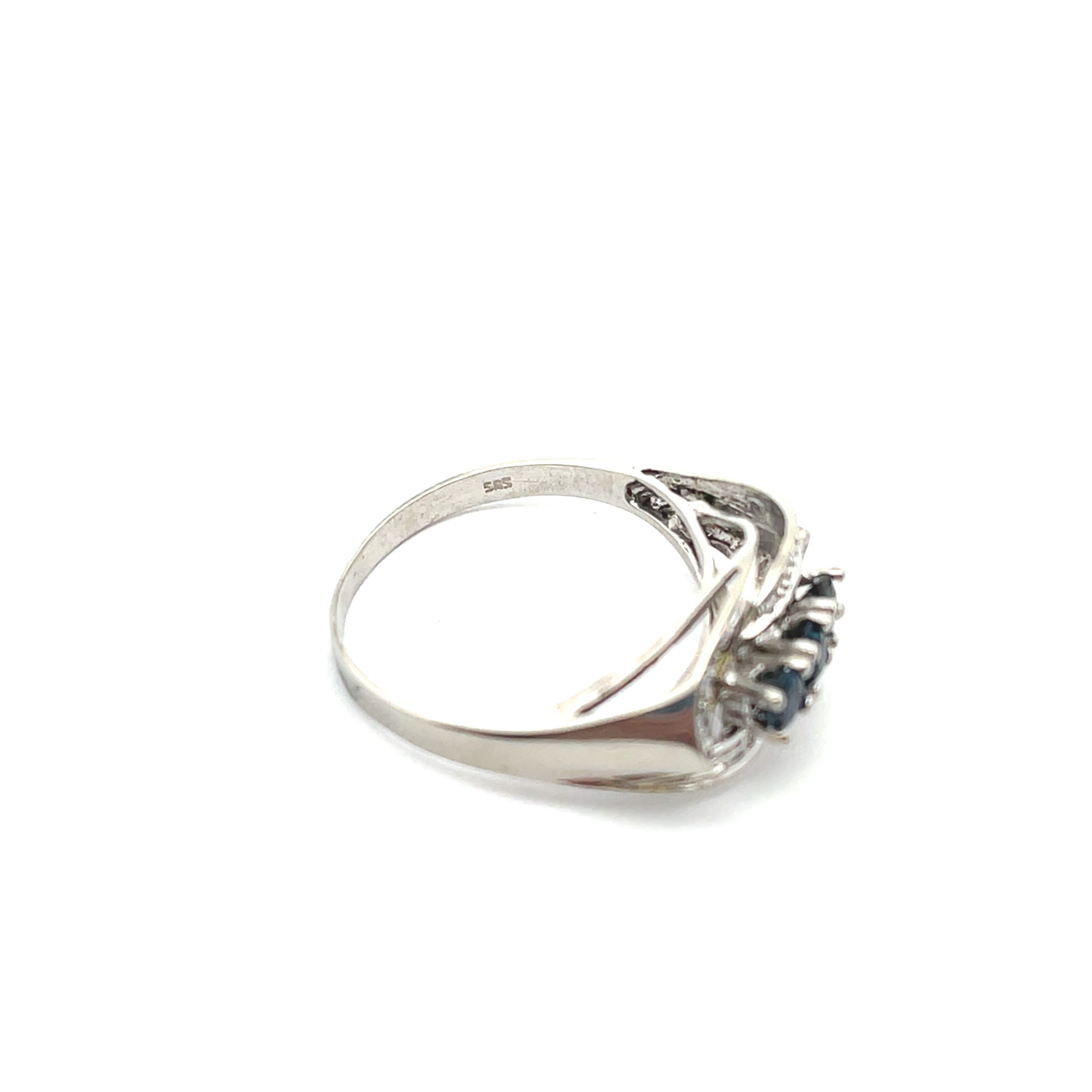 Diamanten Saphir Ring Weißgold 585 14 Karat