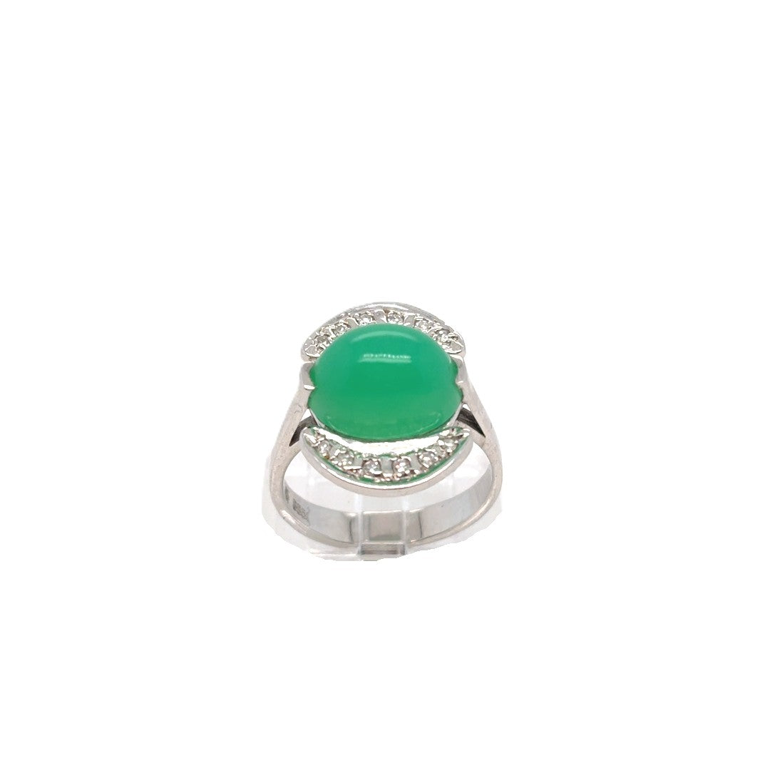 Ring Weißgold 585/14kt Gr.54 Diamanten