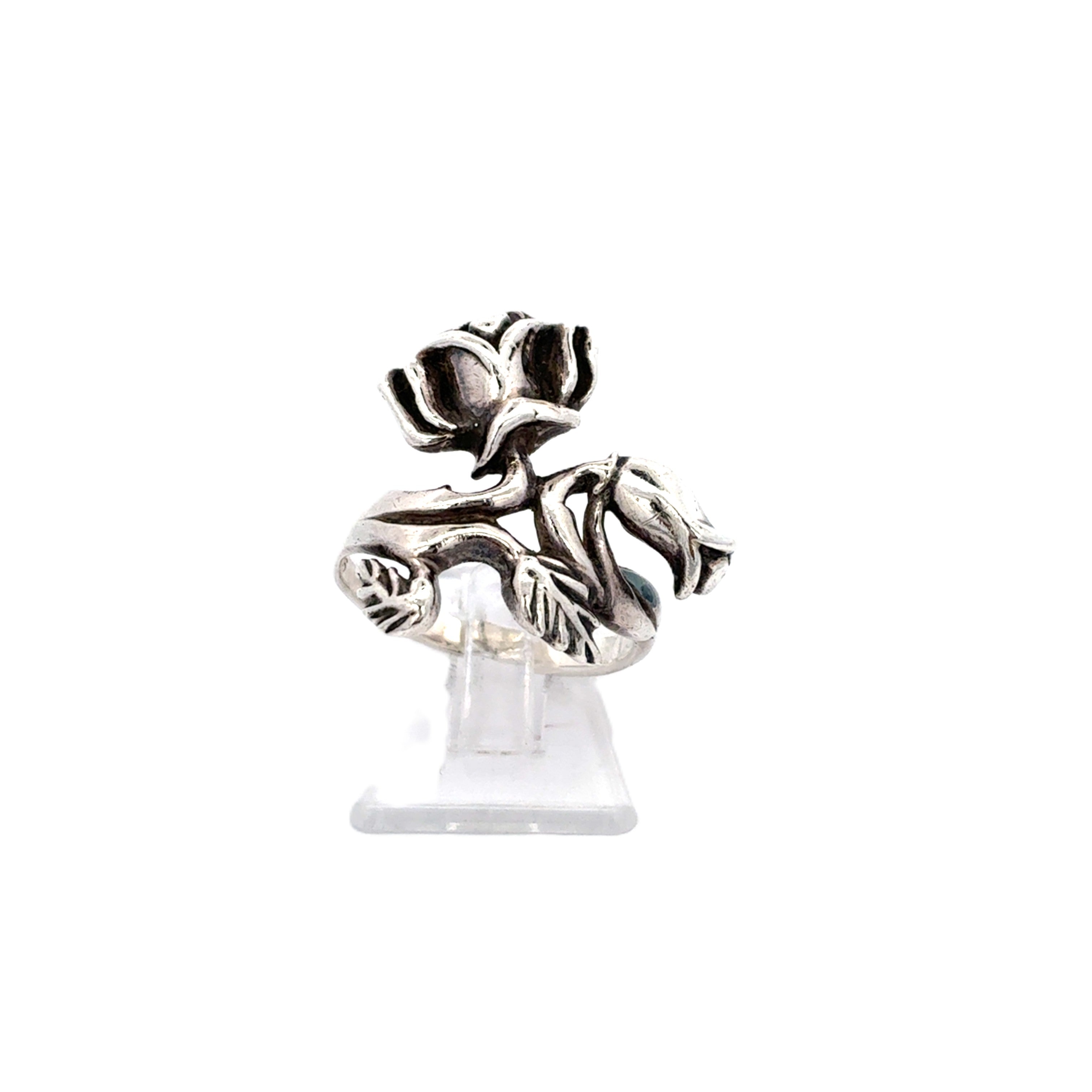 Damen Ring Rose Sterling Silber 925 Schmuck *55*
