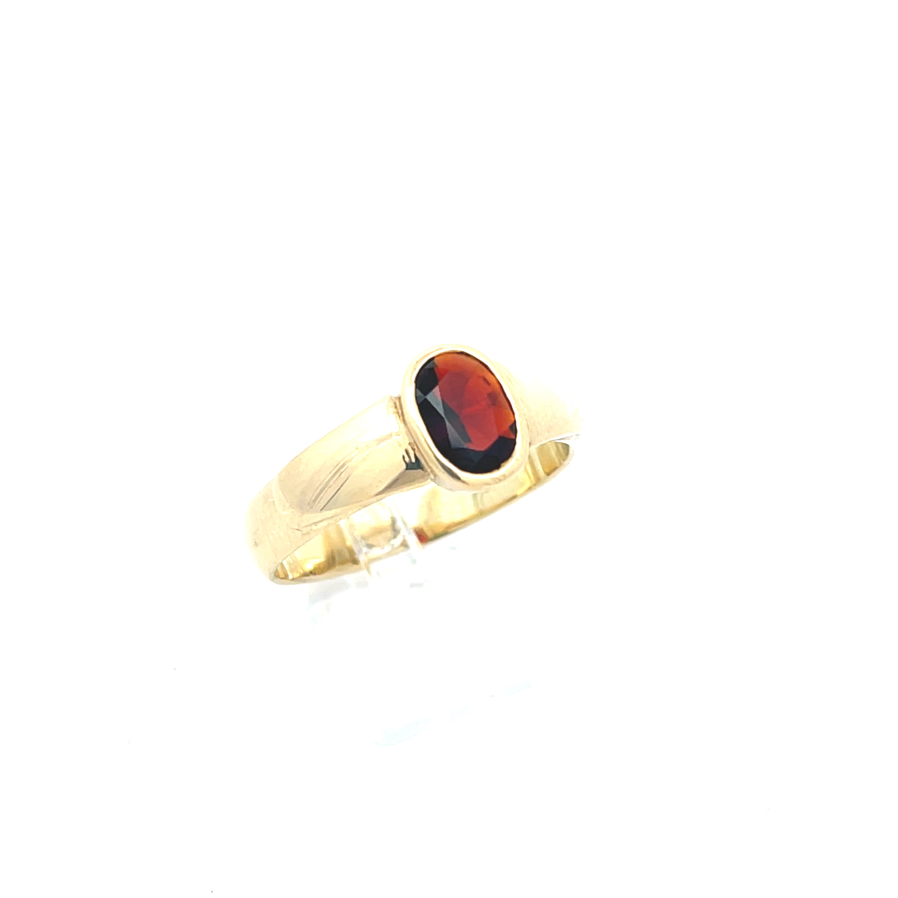 Ring Gelb Gold mit Farbstein rot 585 14 Karat