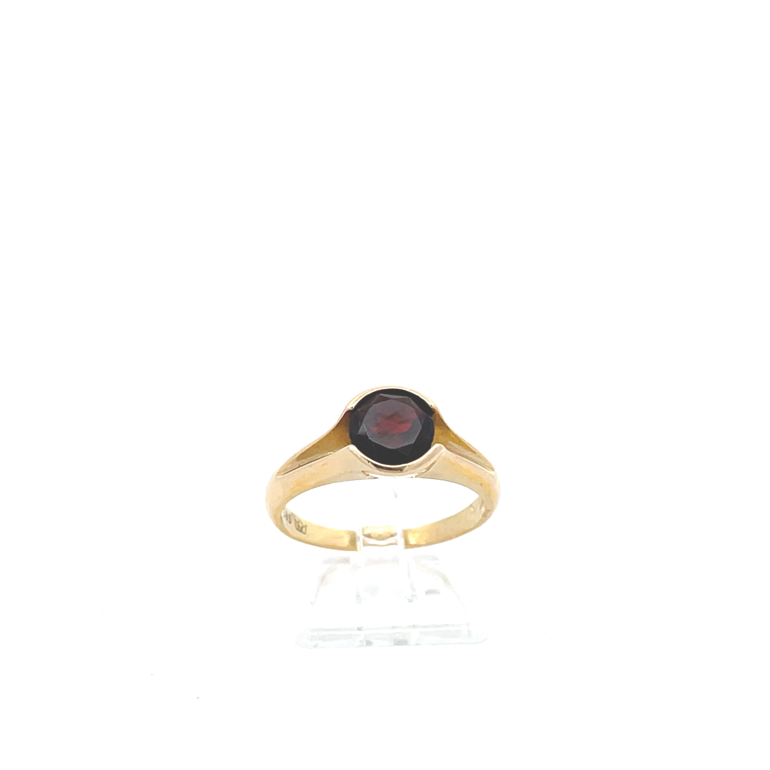 Ring Gold 585 14kt Gr.56 Farbstein rot