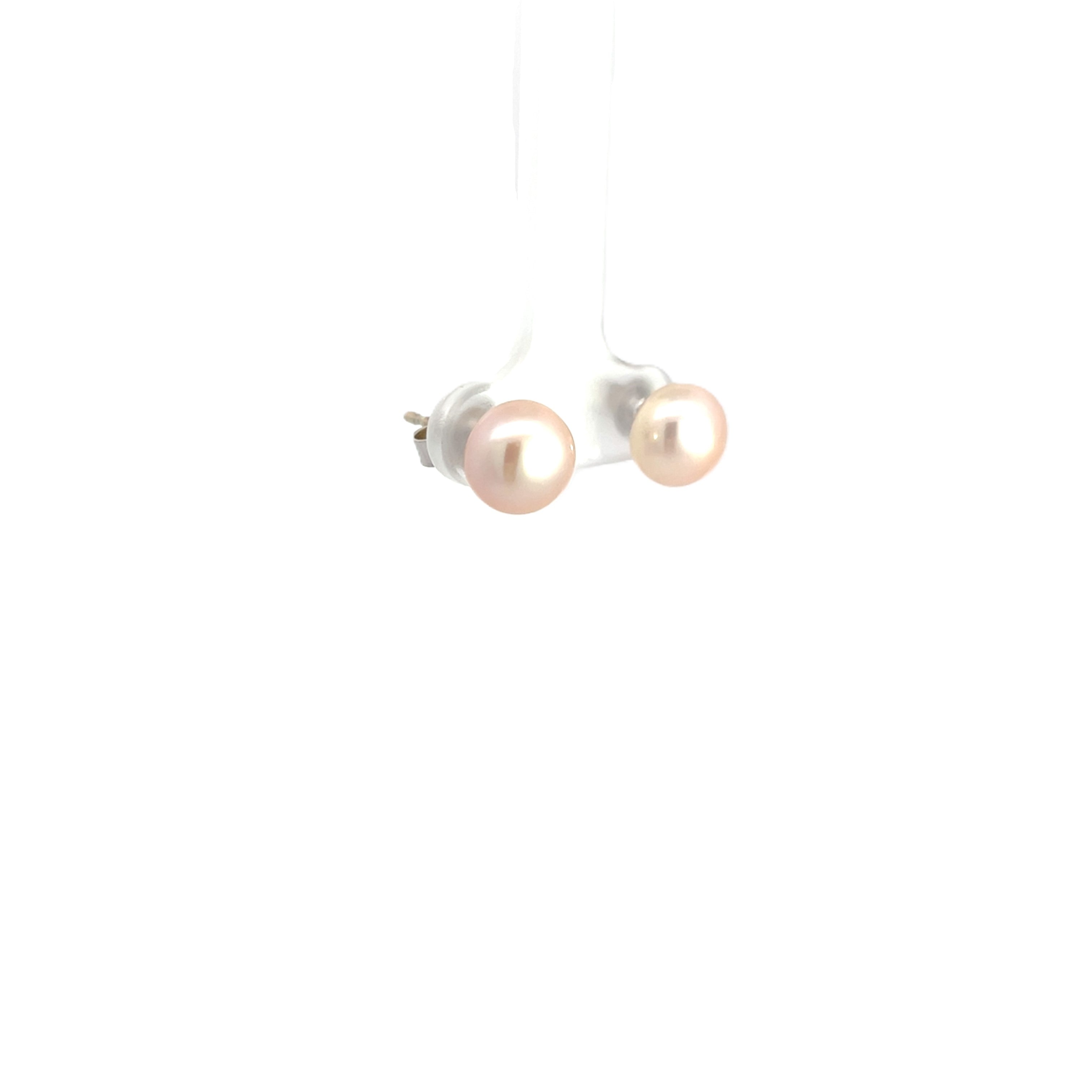 Perlenohrstecker Weißgold 585 14kt
