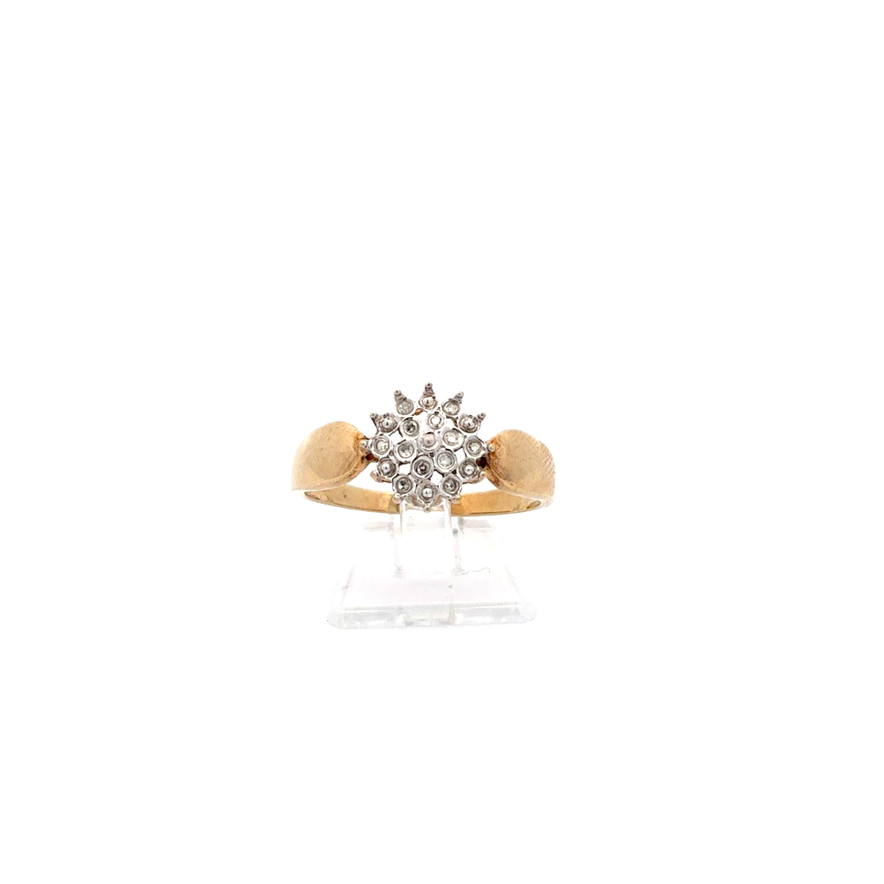 Damen Ring Gelb Gold 333/ 8 kt Diamant Schmuck 234366