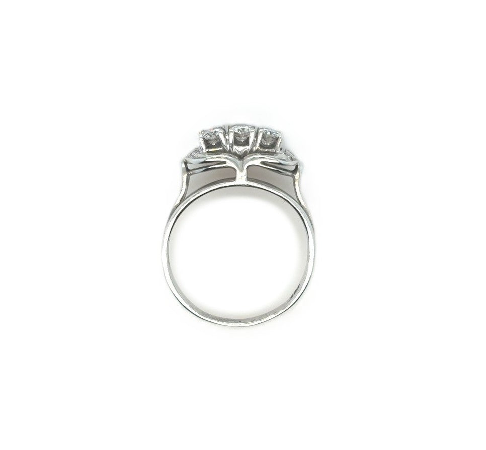 Ring Weißgold 585/14kt Gr.57 mit Brillanten