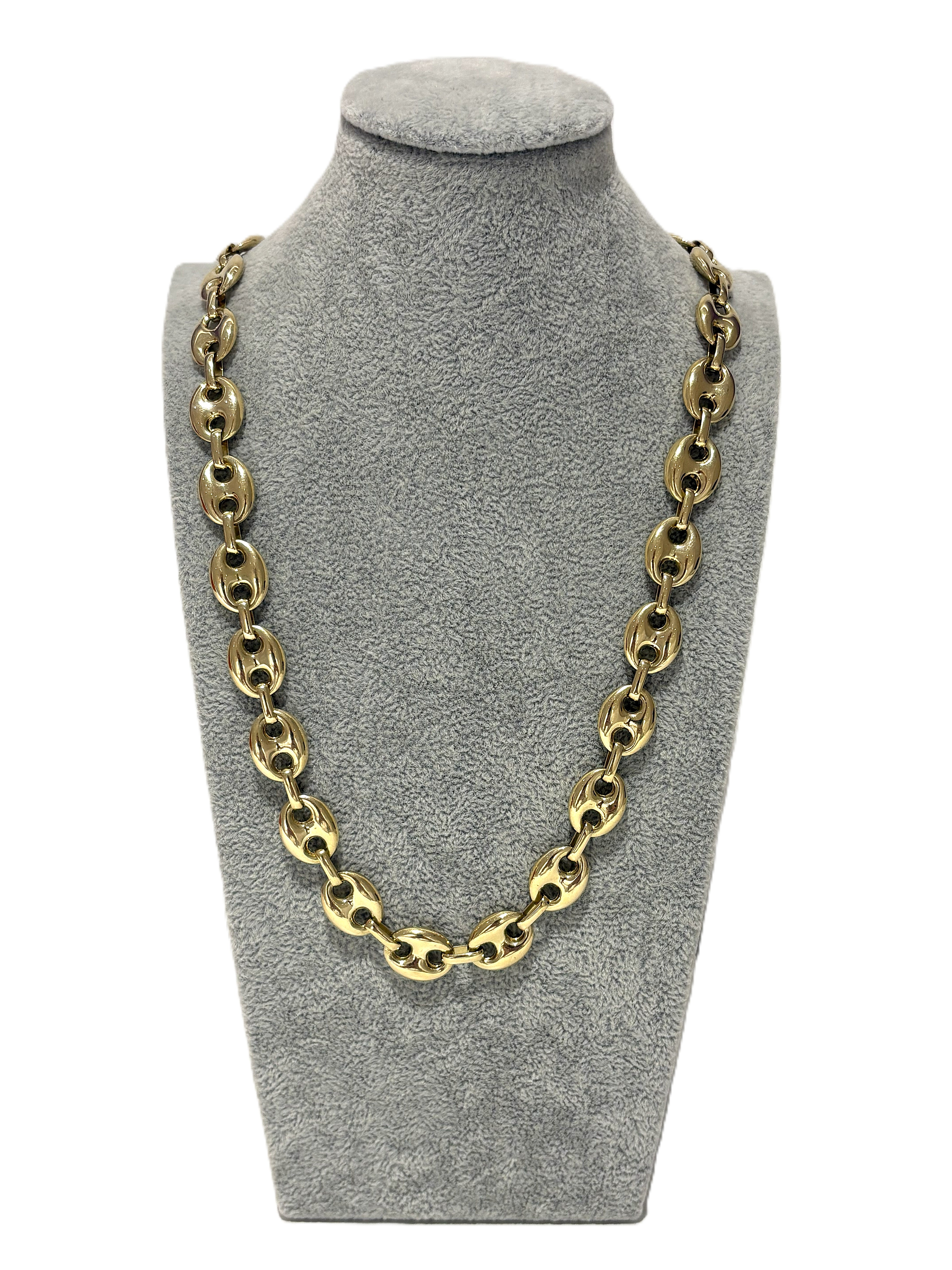 Bohnenkette Gelb Gold 585 14 kt ca. 60cm