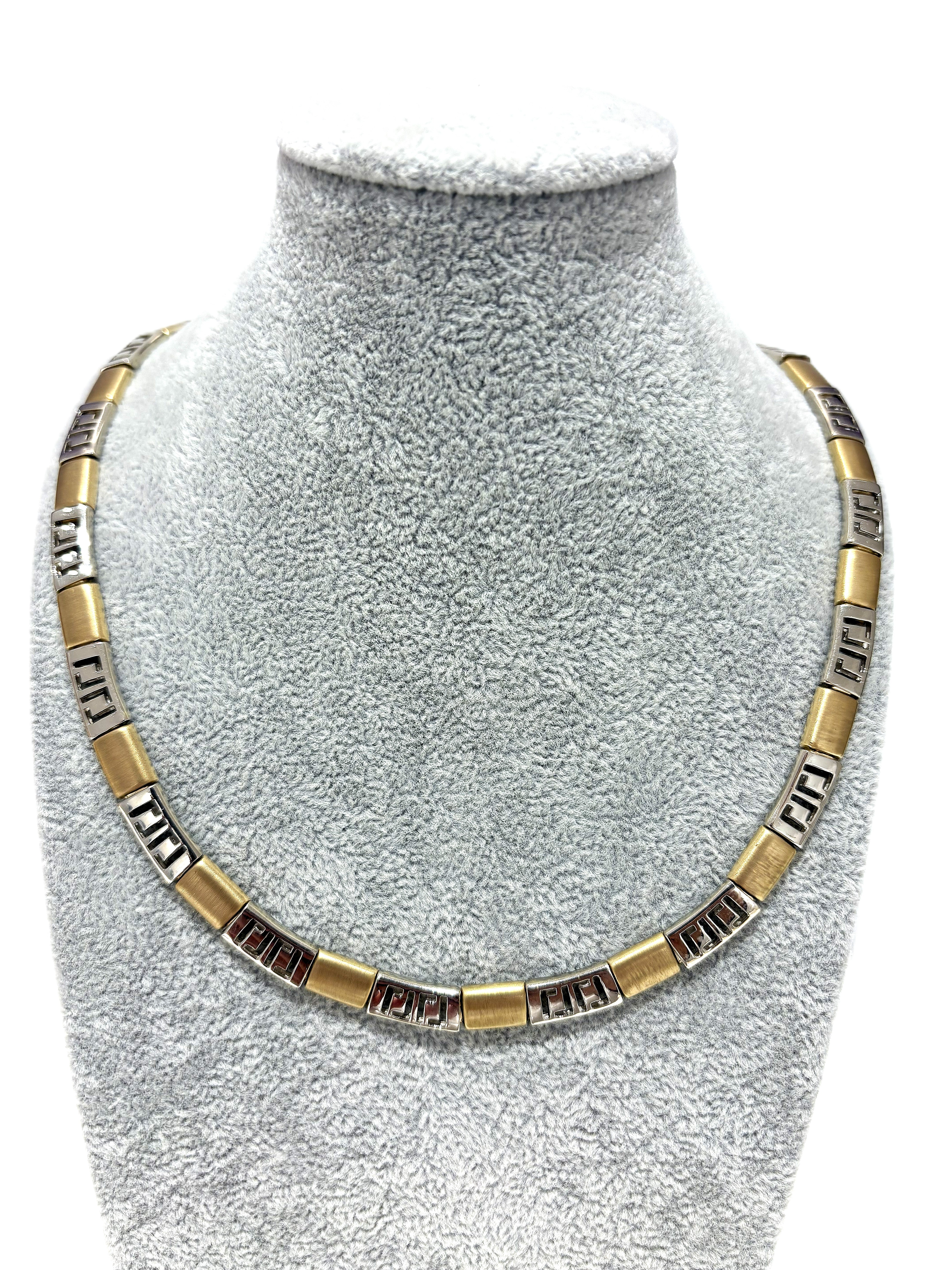 Collier Weiß- Gelb Gold 585 14kt