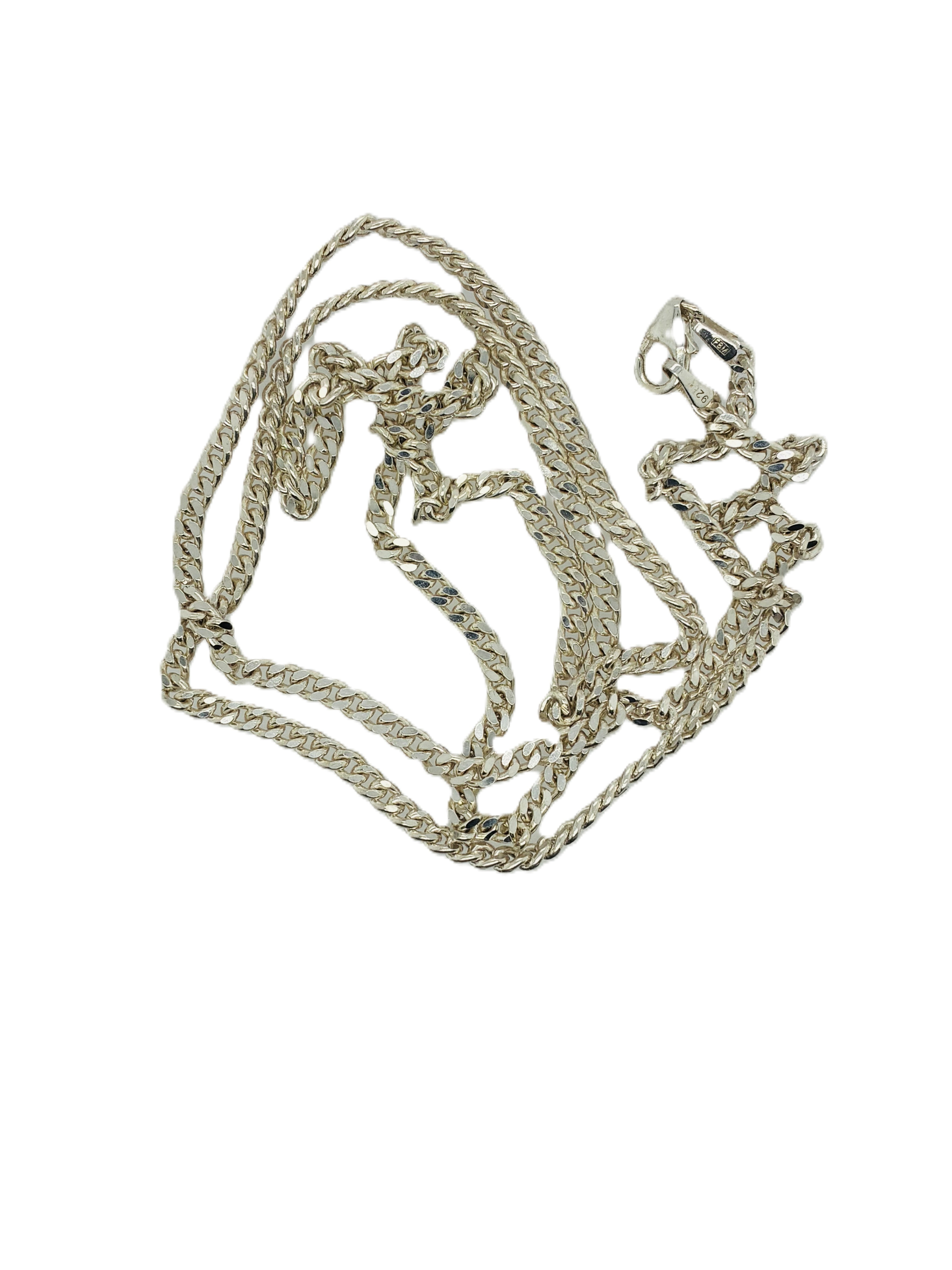 Silber Panzerkette Sterling 925 ca.60cm