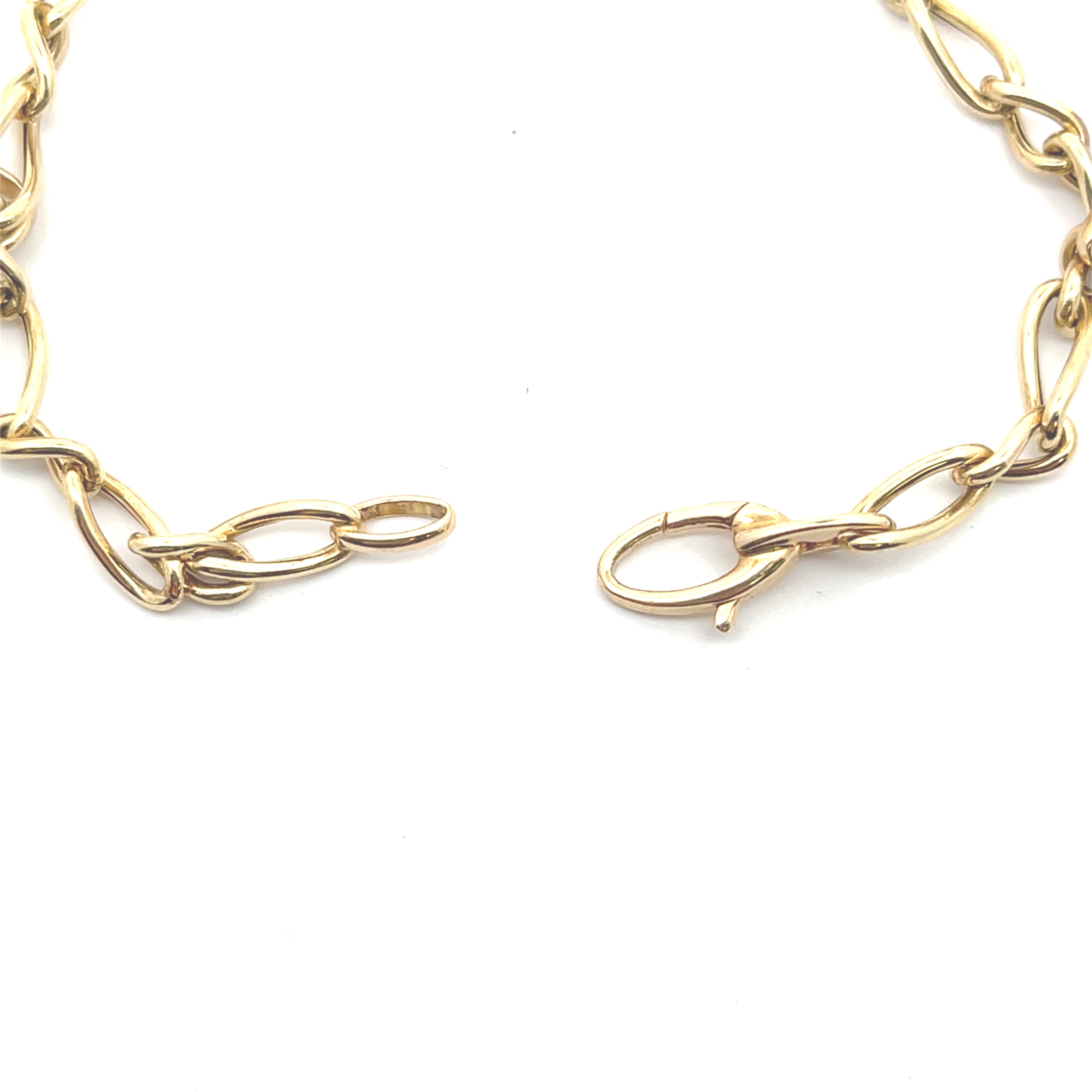 Damen Armband Gelbgold 585 14 kt mit bunten Schmucksteinen Länge: 19 cm