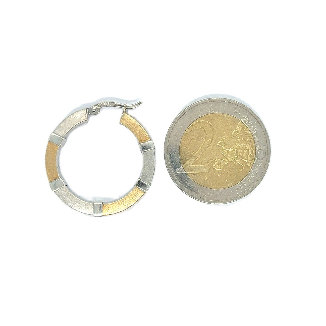 Creolen Gelbweißgold 585/14kt ca.26mm Durchmesser