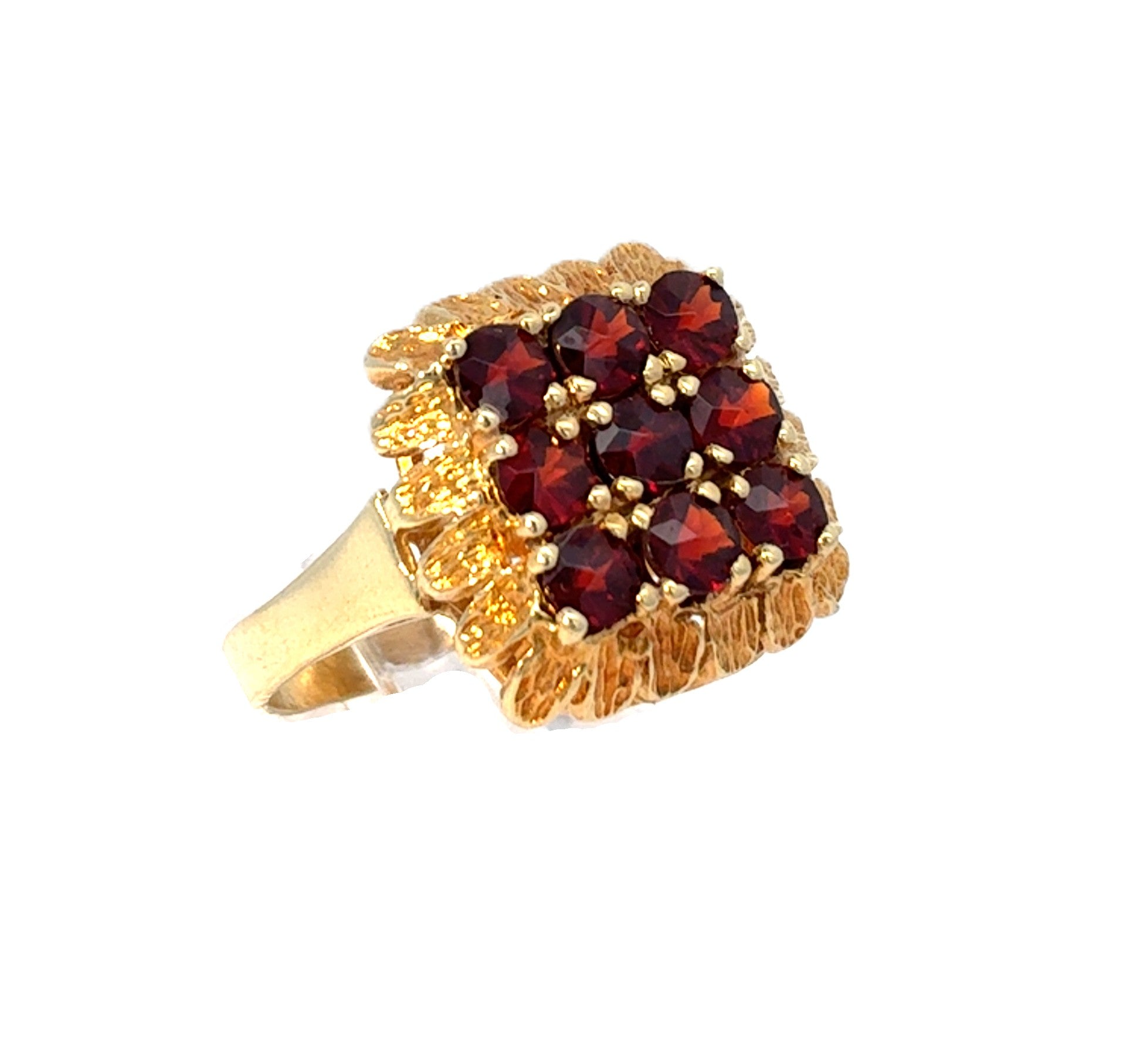 Damen Ring Gold 585 / 14kt Schmucksteine rot
