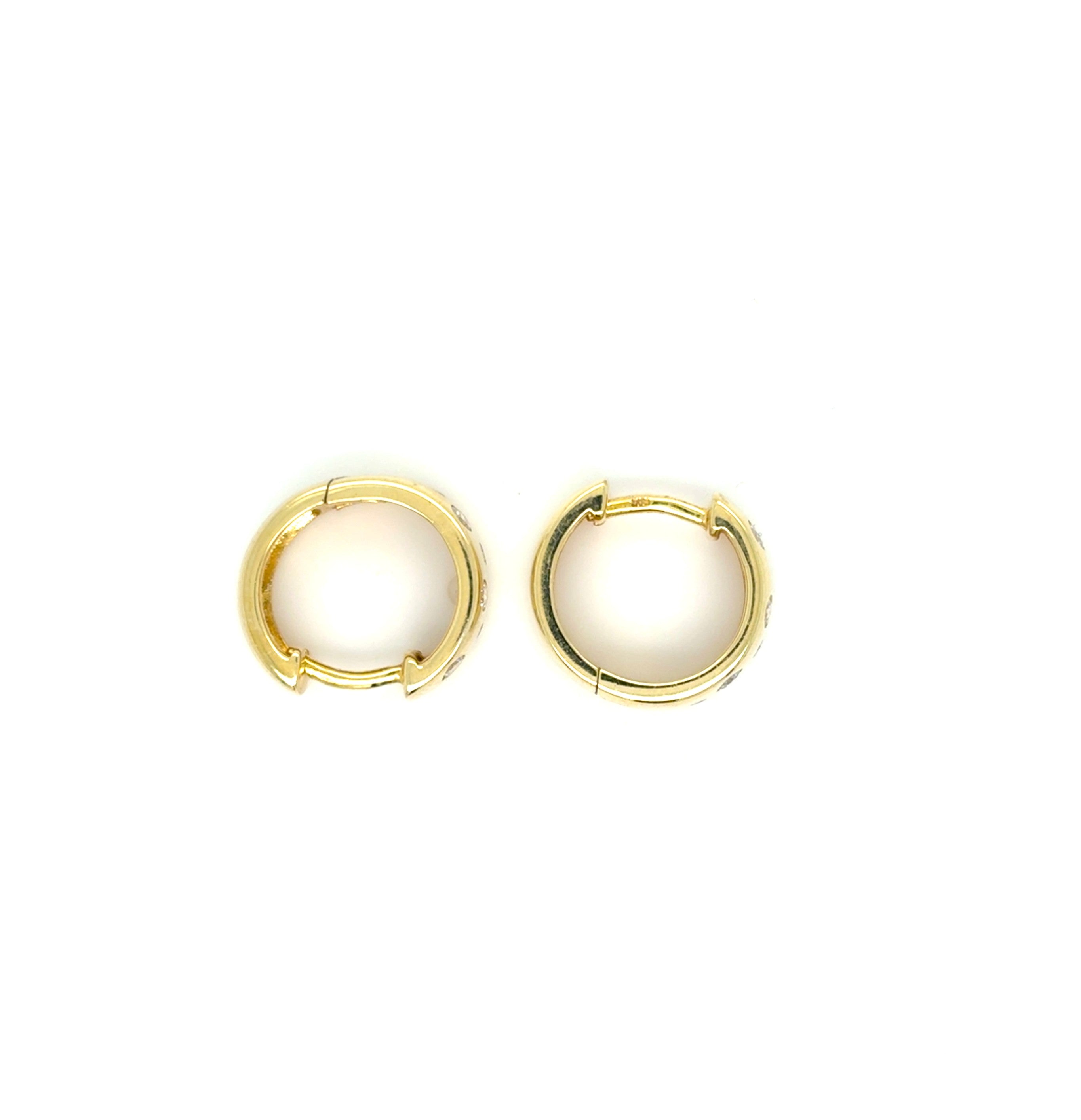 Ohrringe Gelb Gold 585 14 kt Zirkonia Damen