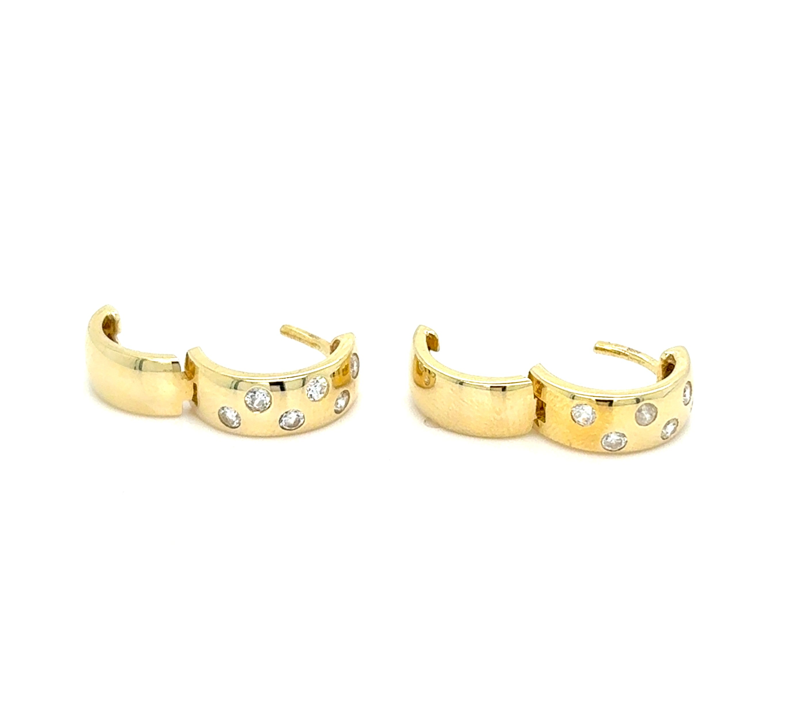 Ohrringe Gelb Gold 585 14 kt Zirkonia Damen