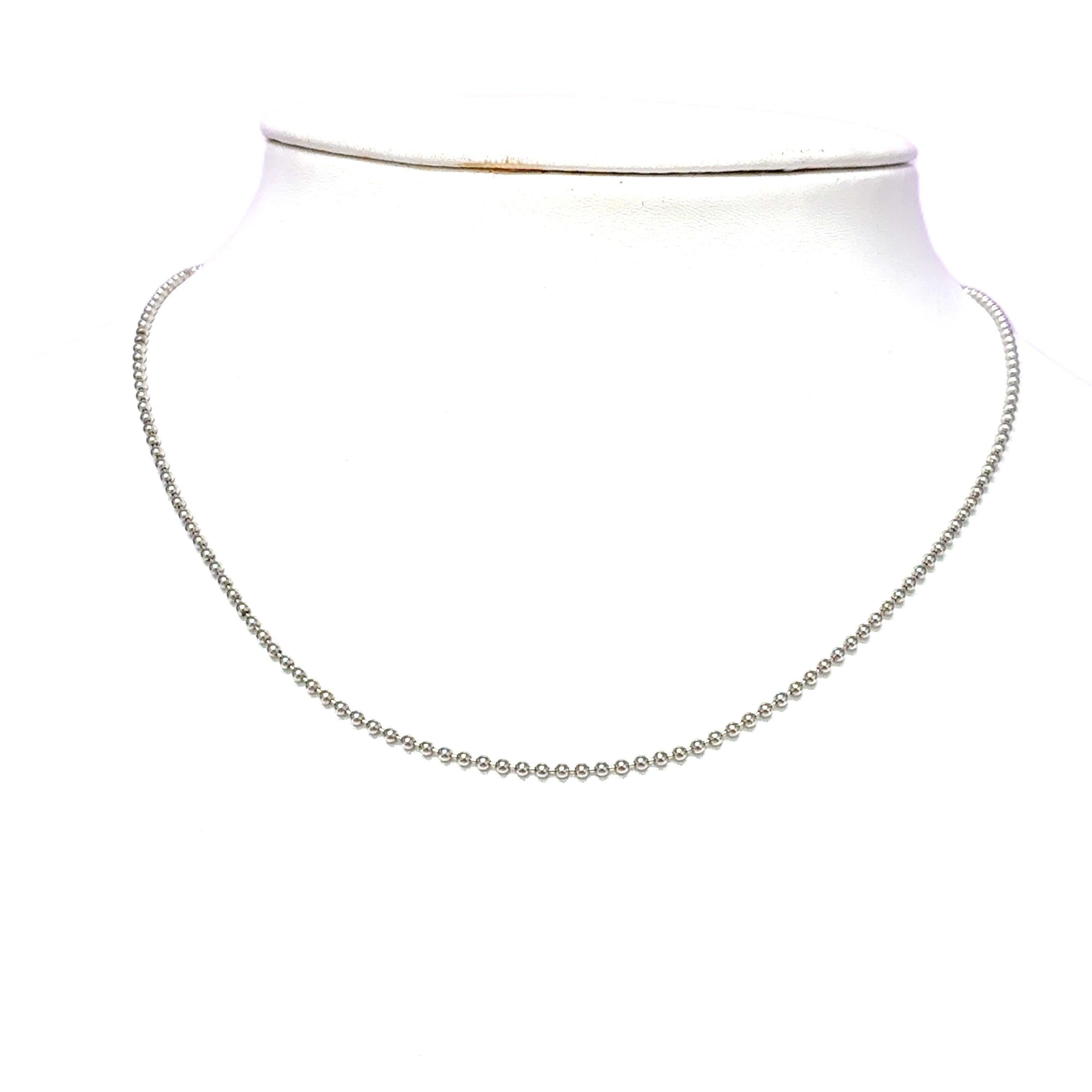 Damen Kugel Kette Weiß Gold 585 / 14 kt Schmuck Geschenk