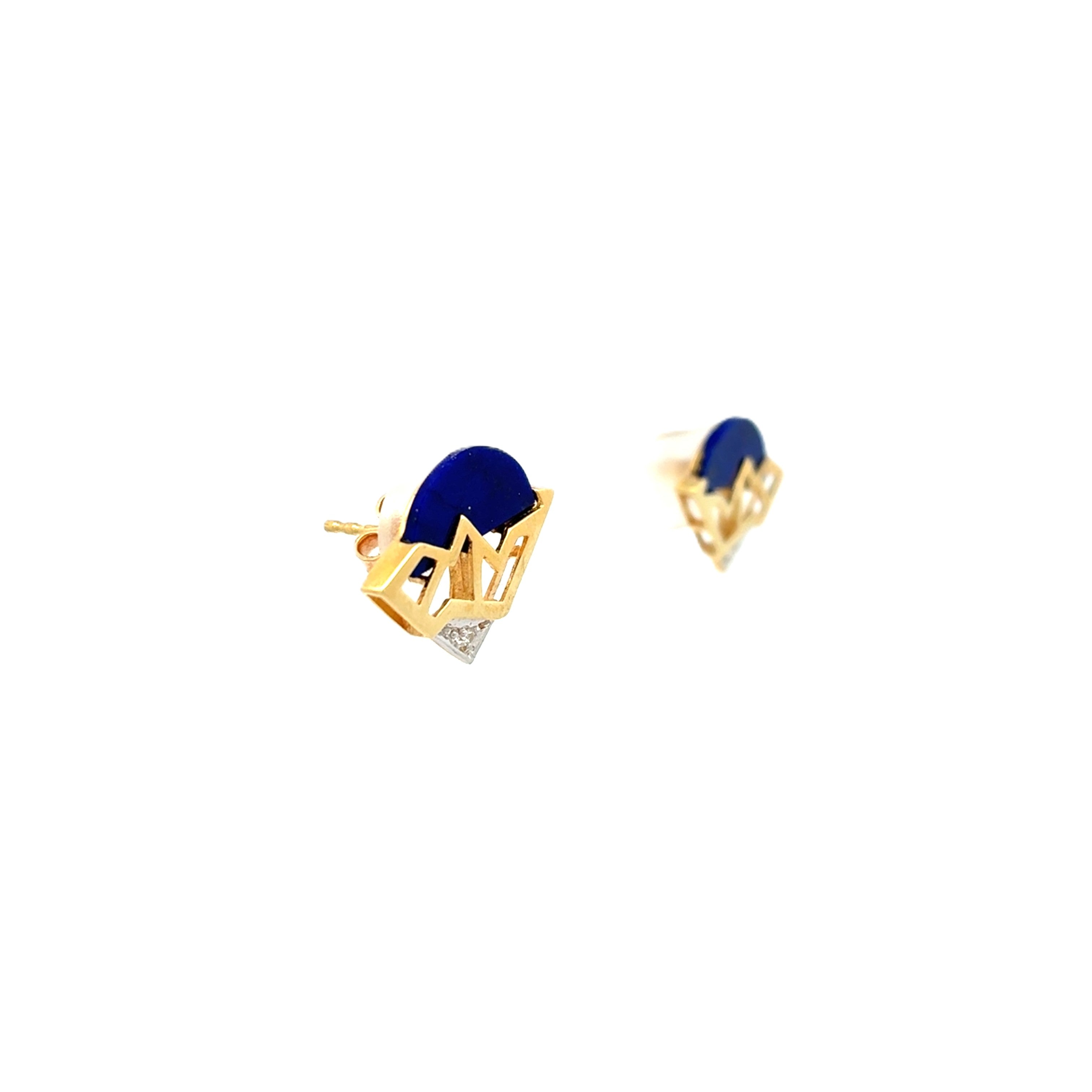 Ohrringe Gelb Gold 585 /14 Diamant ca. 0.01ct