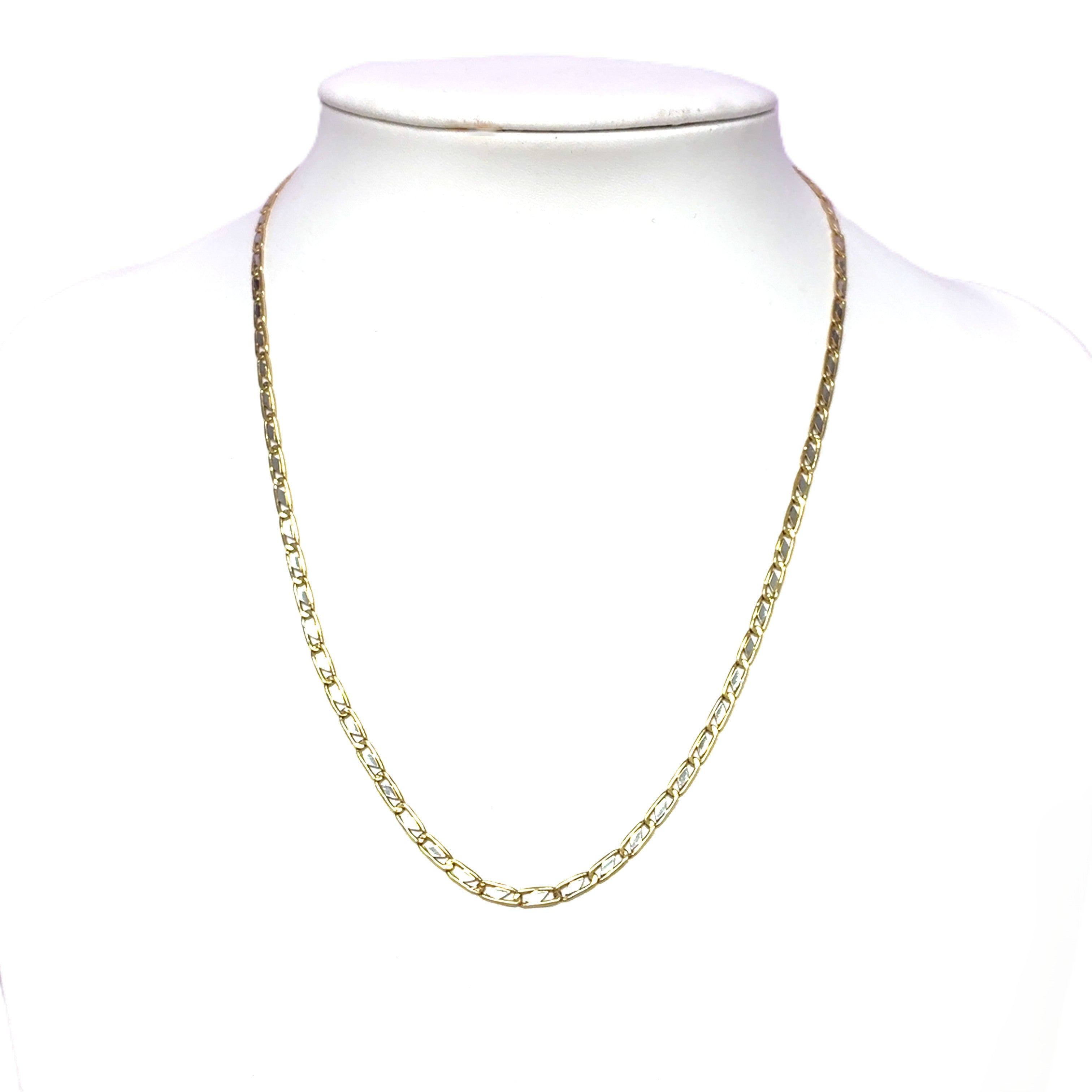 Damen Kette Gelb/Weiß Gold 750/ 18 kt Schmuck Geschenk