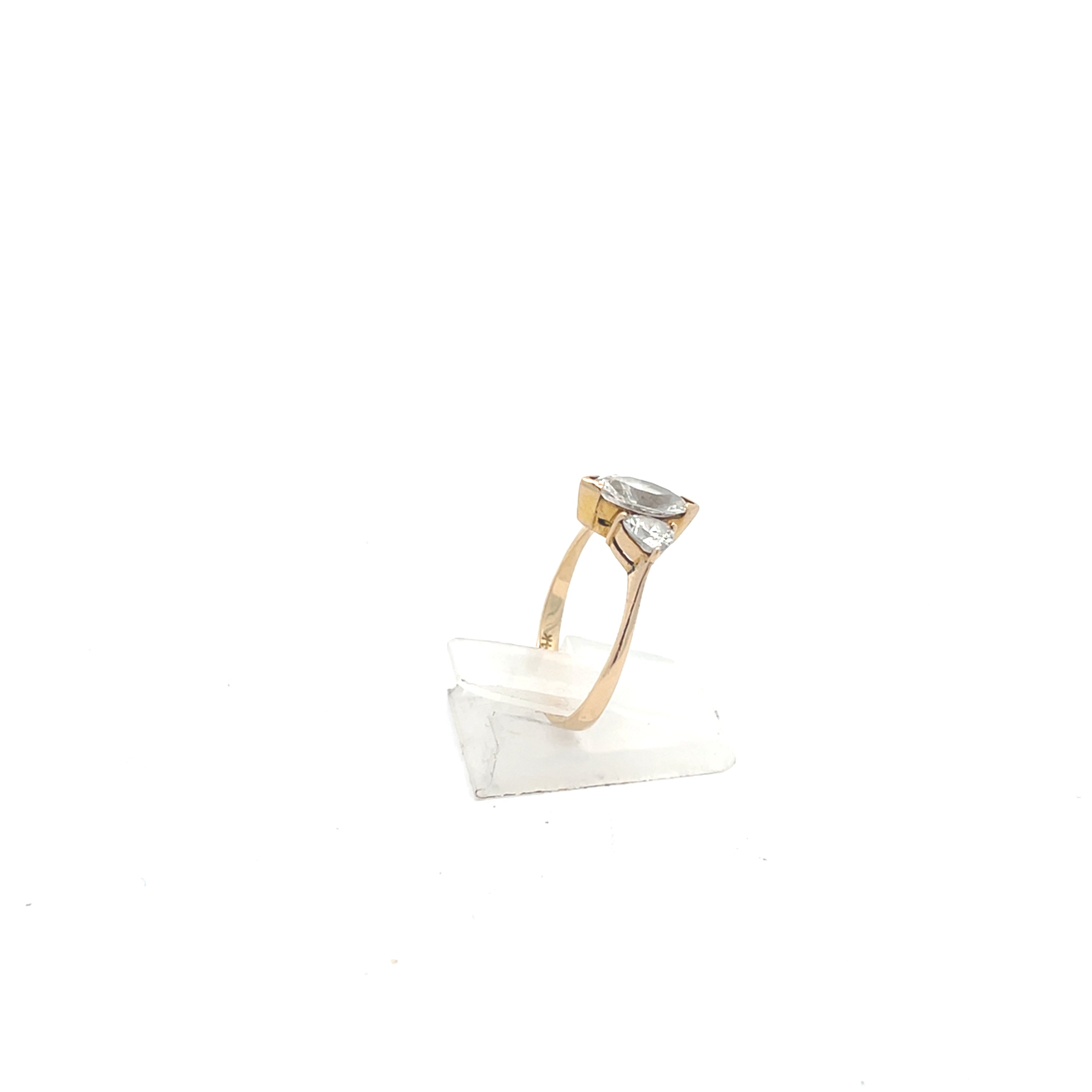 Ring mit Zirkonia Gelb Gold 585/14kt Gr. 56