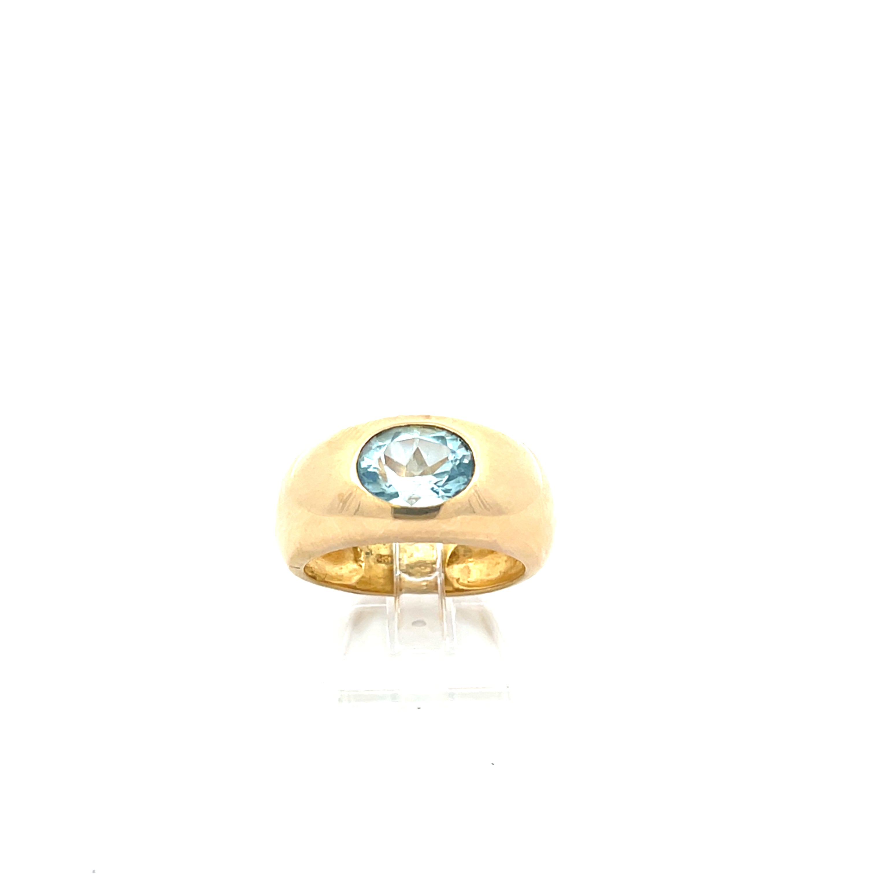 Ring Gelb Gold 333 8 Karat mit Farbstein blau