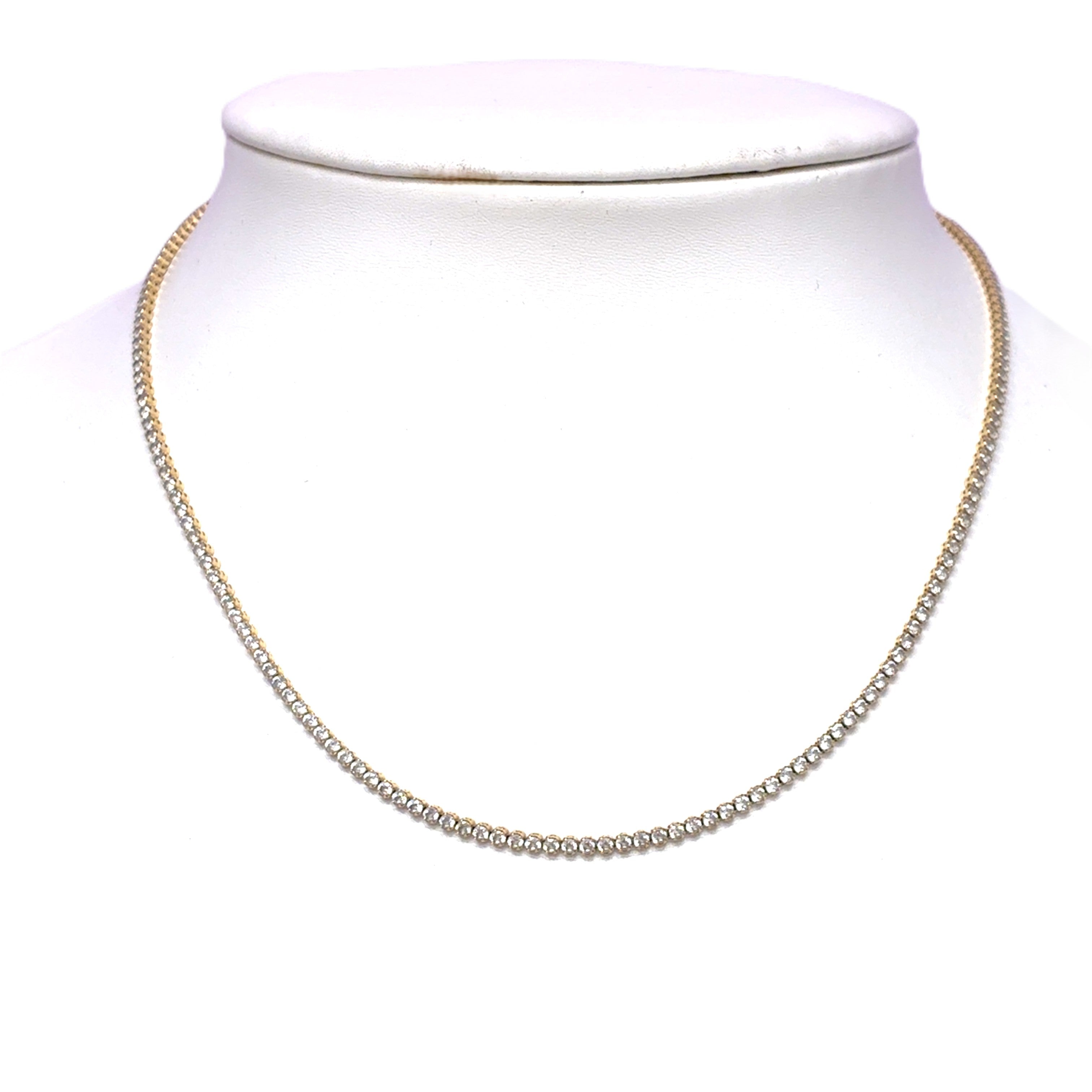 Damen Kette Gelb Gold 585 / 14 kt Zirkonia Schmuck