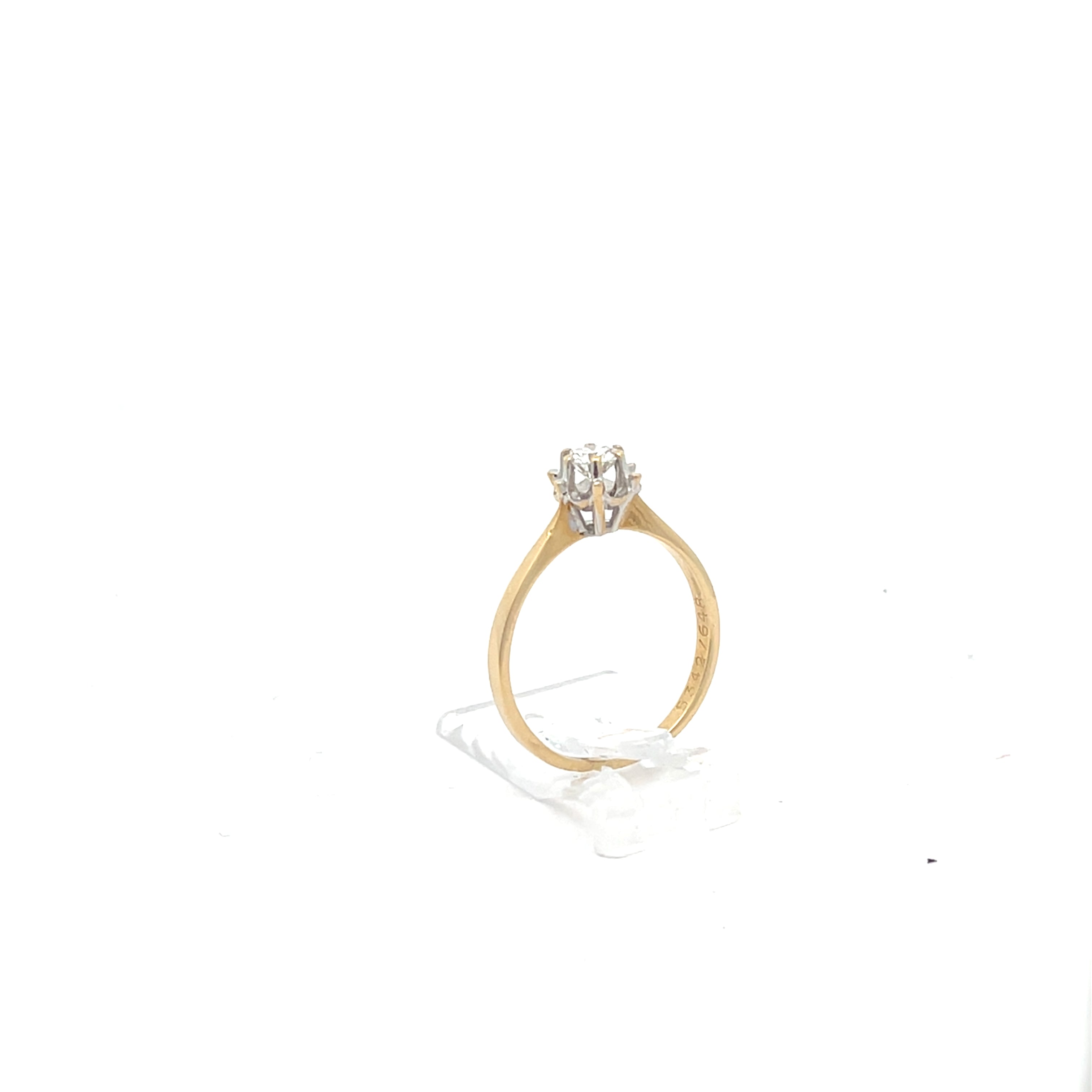 Brillant Damenring Gelbgold 750/18kt Gr.54 0,2ct