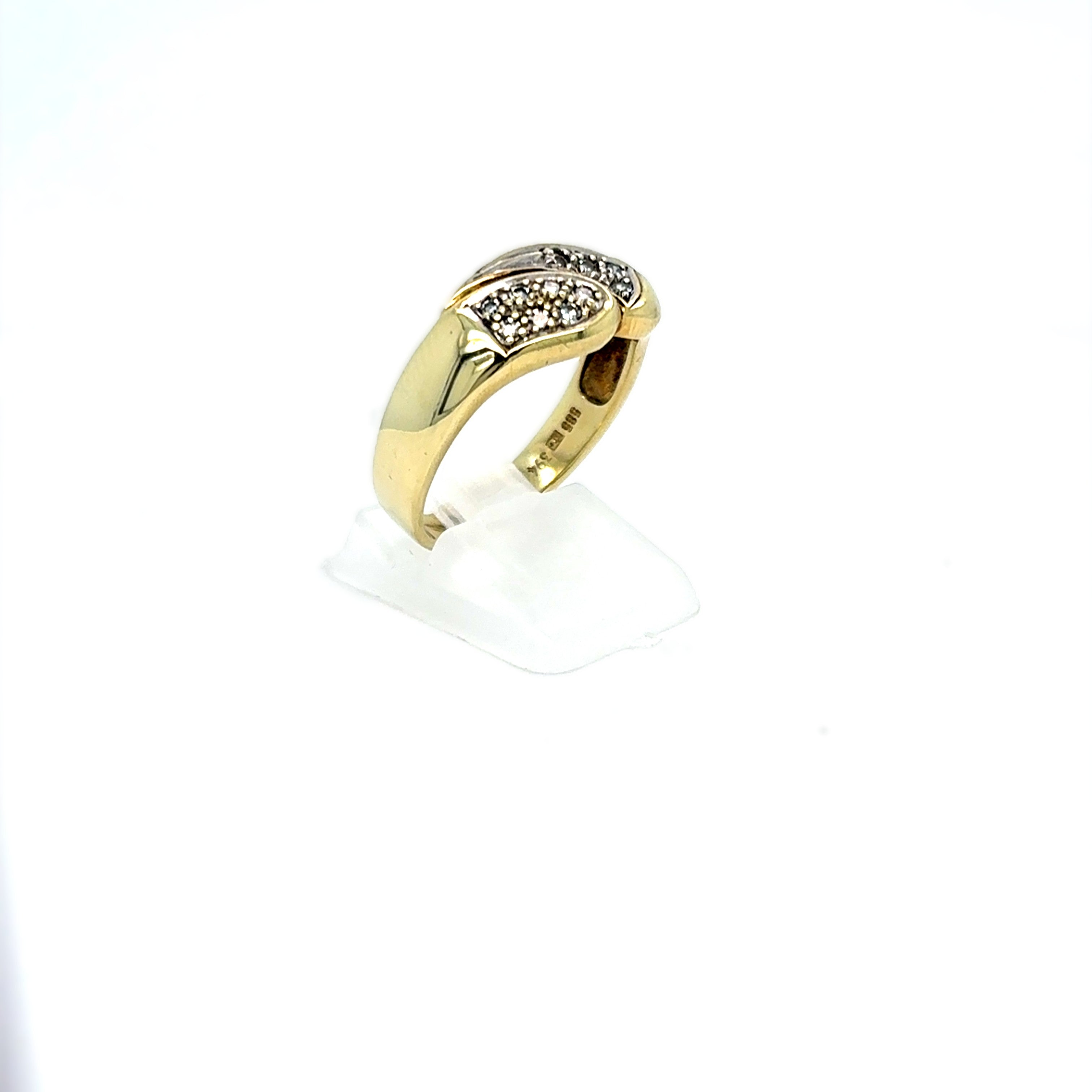 Ring Gelb Gold 585 14kt *61* Damen Geschenk Diamanten