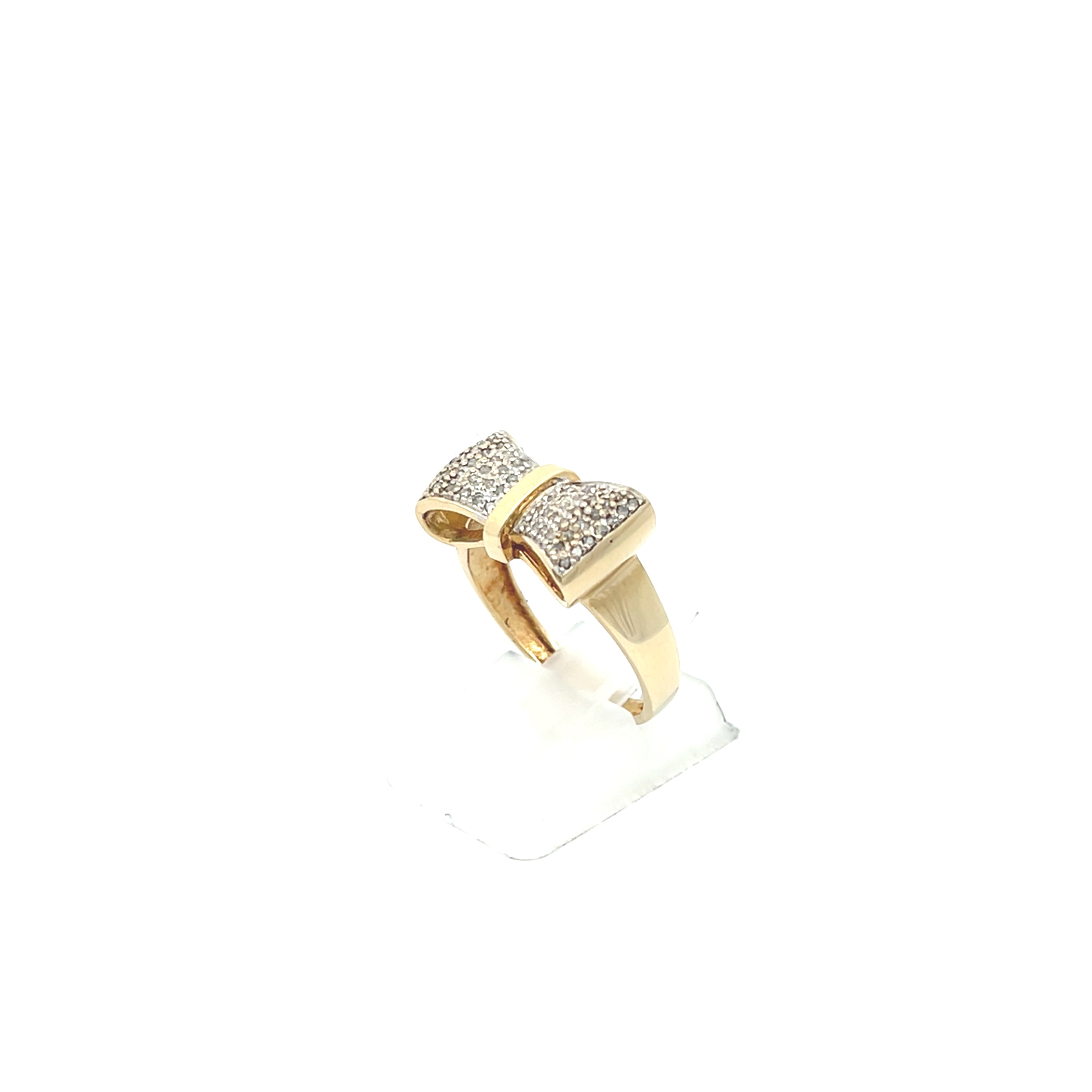 Ring Gelb Gold 585/14kt Gr.56 mit Schleife