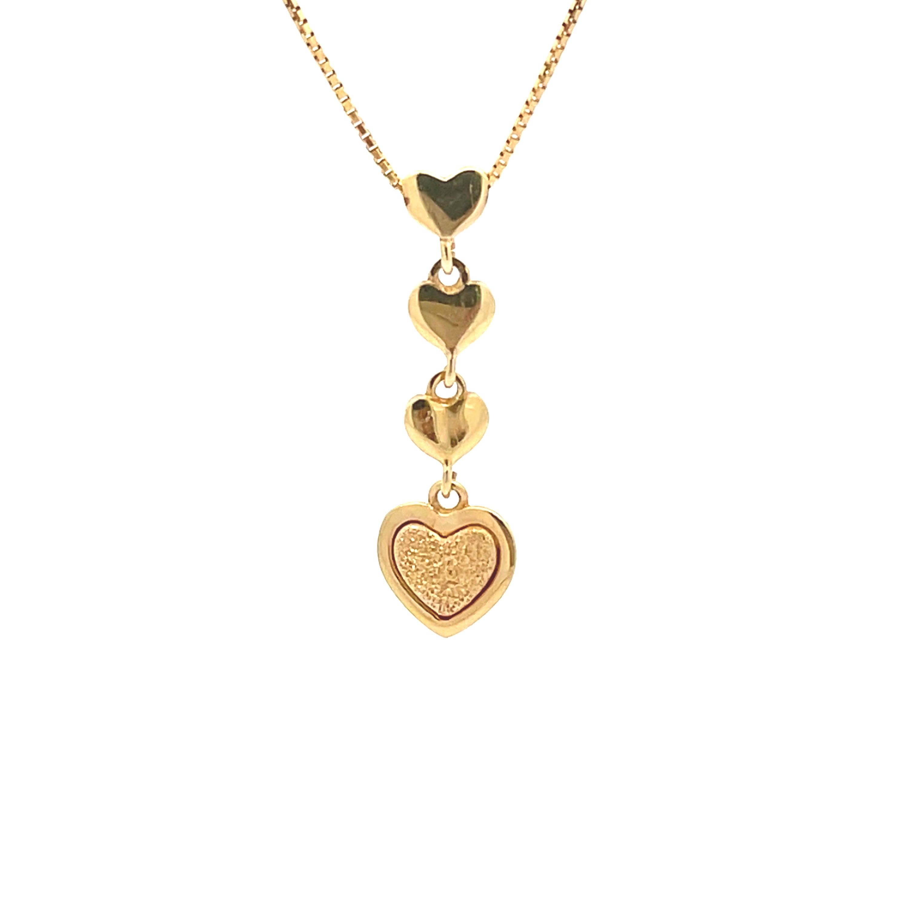 Herz Kette 585 14 Karat Gelb Gold