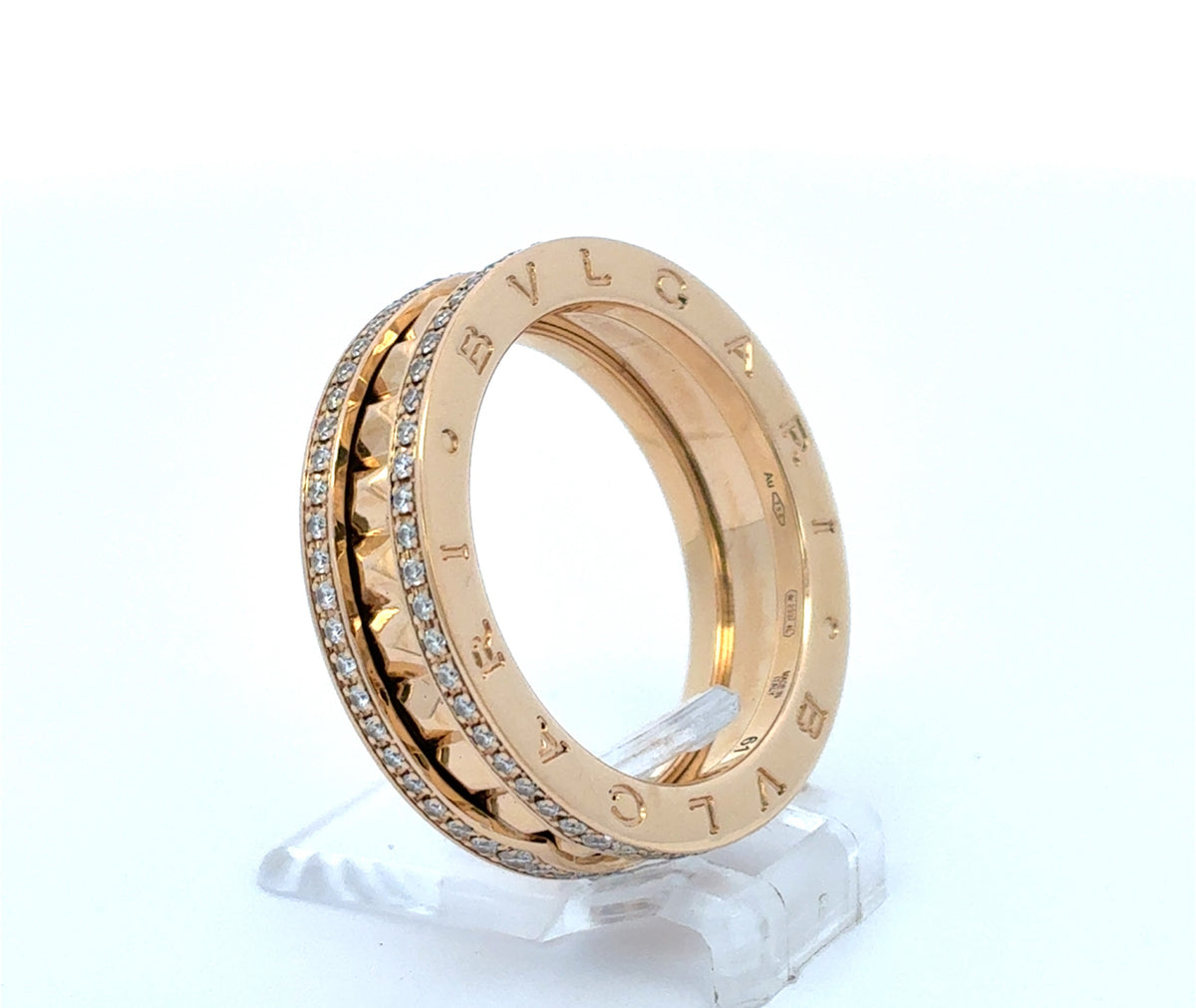 Bvlgari B.zero 1 Band Ring Gelb Gold 750 Brillanten Unisex