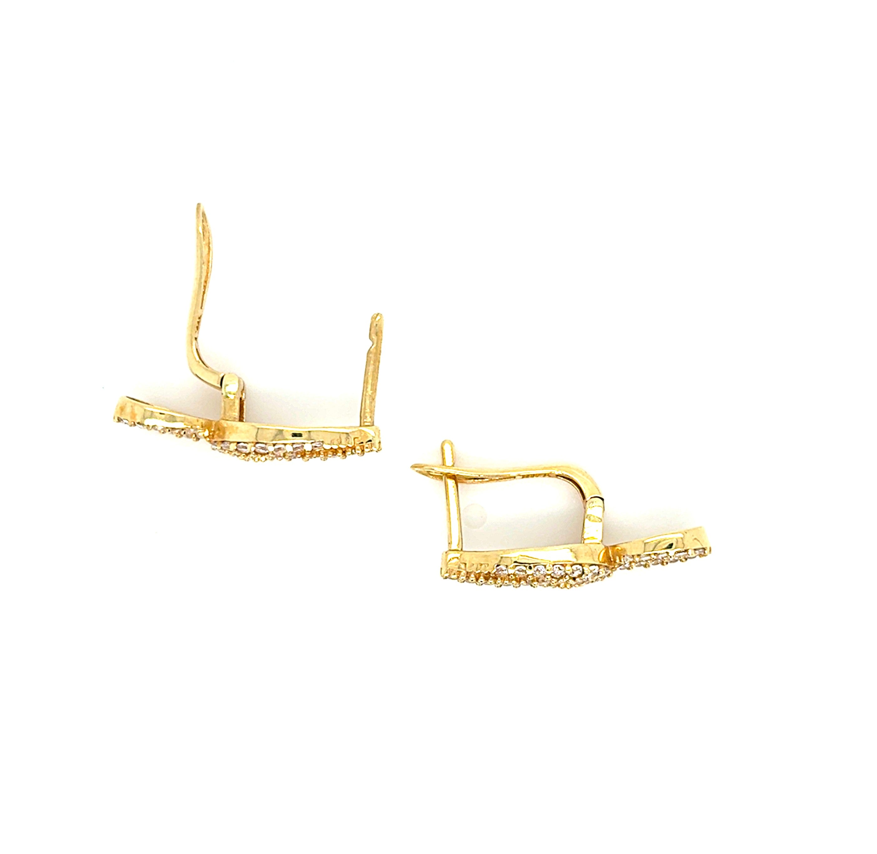 Ohrringe Gold 585 14kt Zirkonia Damen