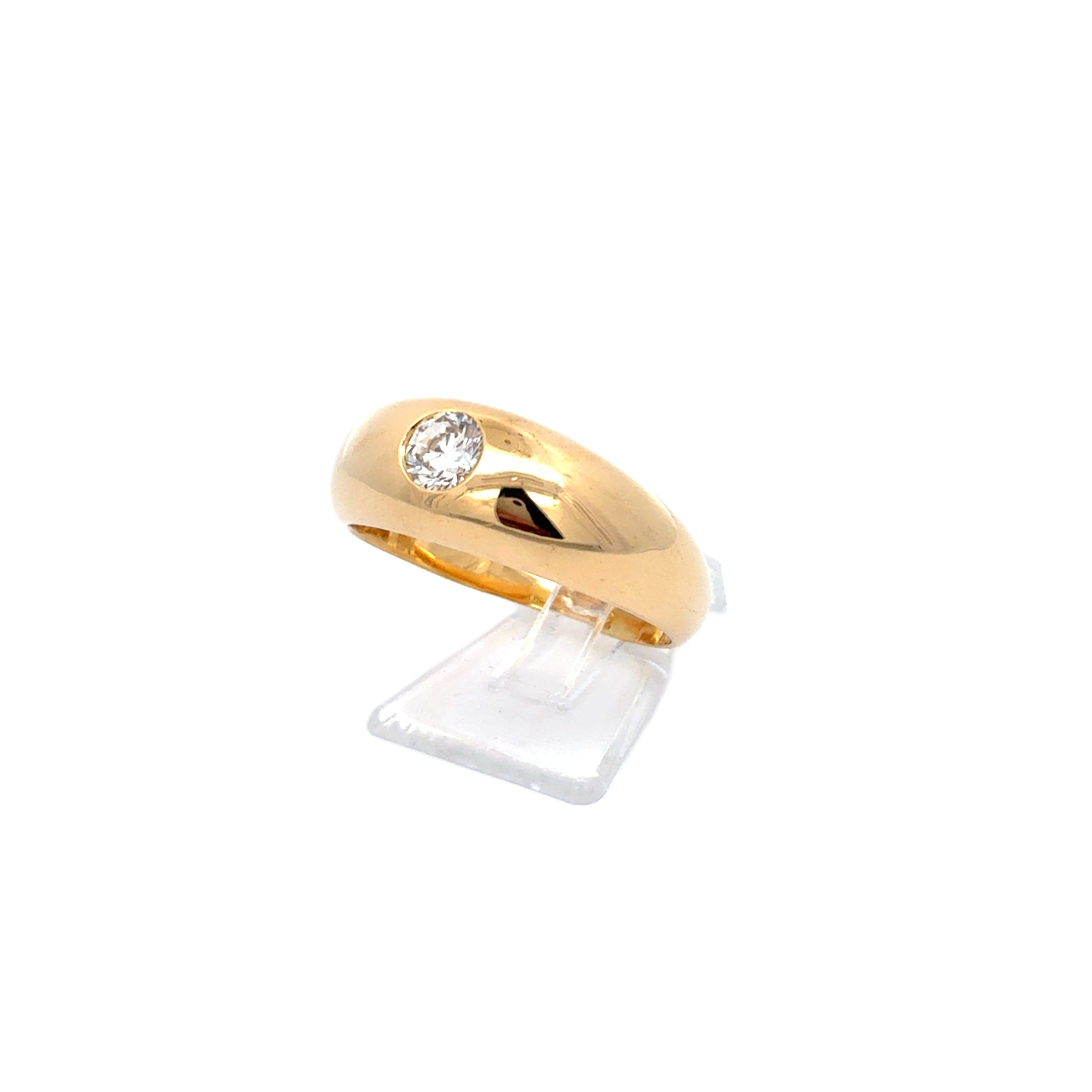 Herren Ring Gelb Gold 750 / 18 kt Brillant *63*