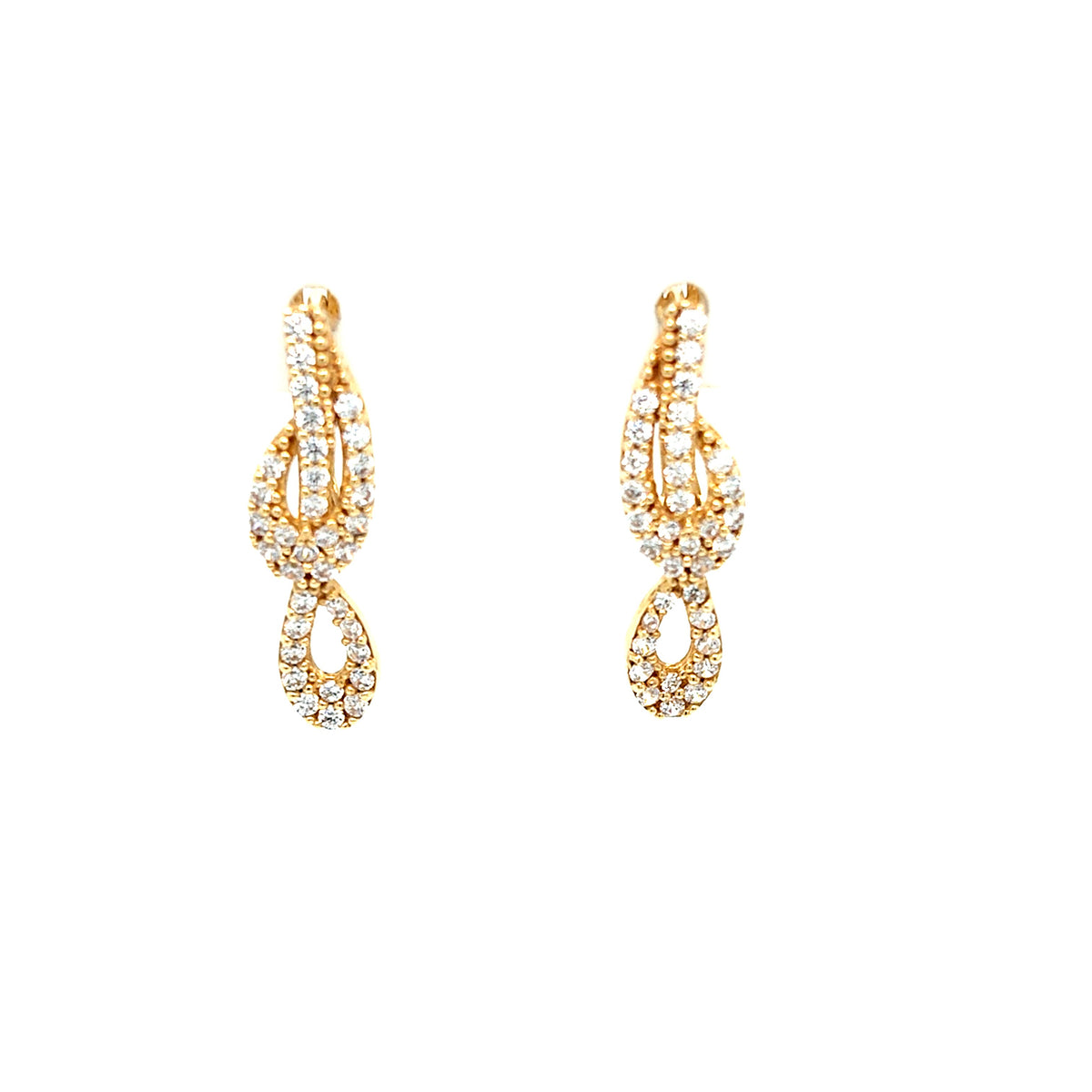 Ohrringe Gold 585 14kt Zirkonia Damen