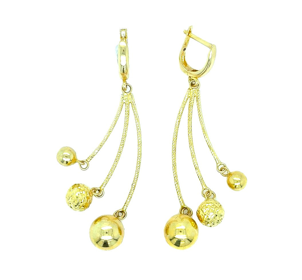 Ohrringe Gold 585 14 kt Kugeln Damen