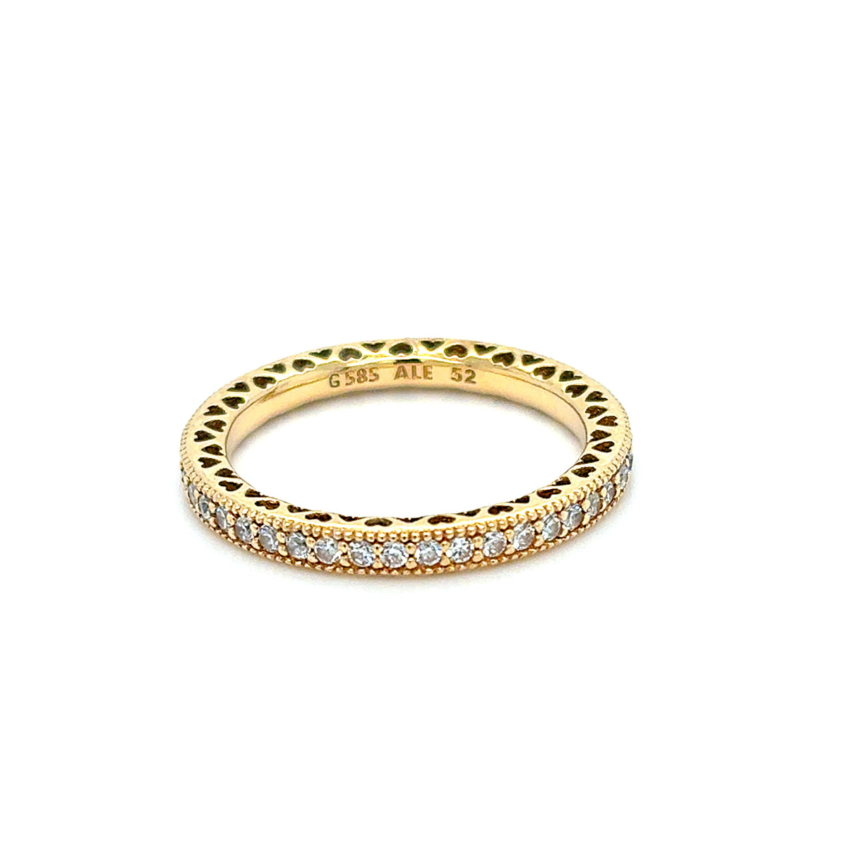 Pandora Ring Gelb Gold 585 14 kt Zirkonia Damen