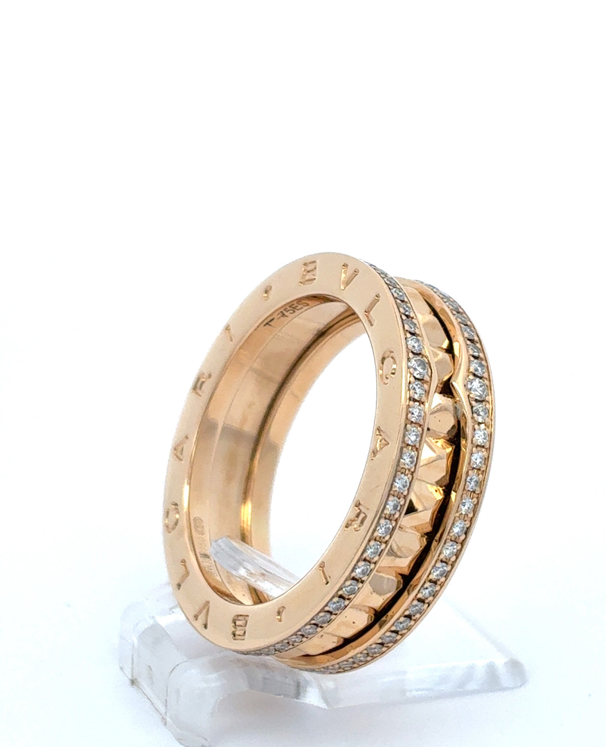 Bvlgari B.zero 1 Band Ring Gelb Gold 750 Brillanten Unisex