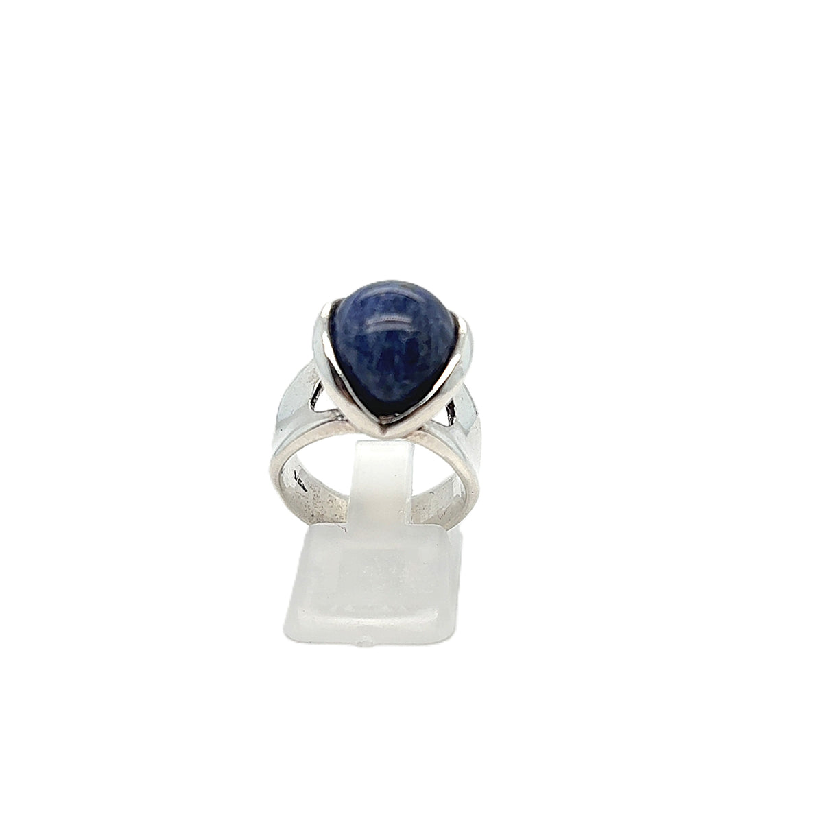 Ring Silber 925 Kugel Blau drehbar Damen Geschenk