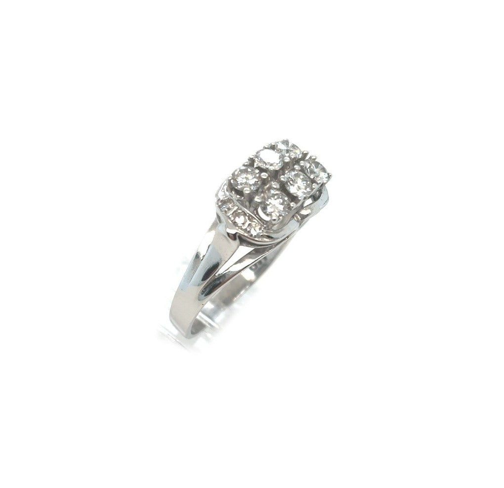Ring Weißgold 585/14kt Gr.57 mit Brillanten