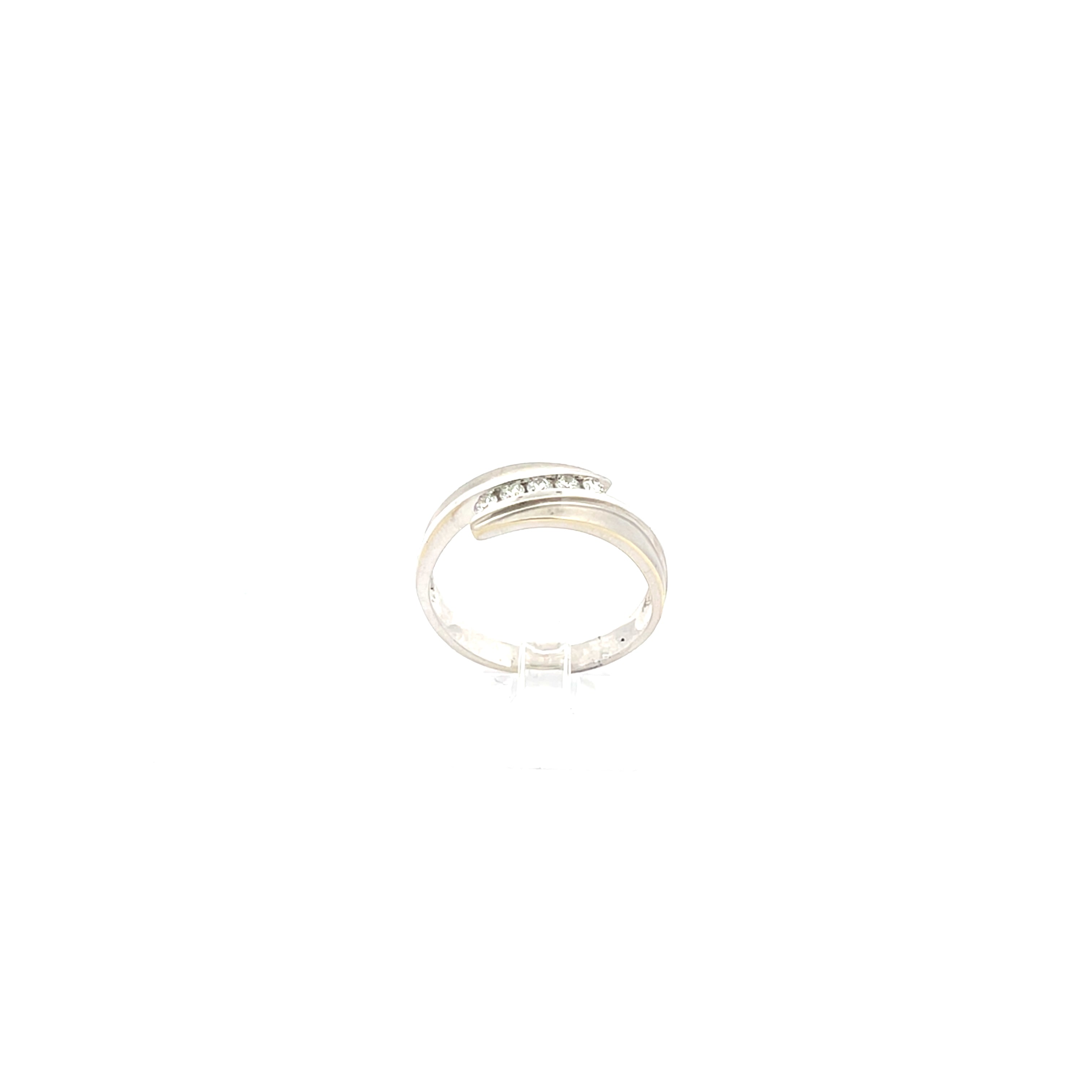 Brillanten Damenring Weißgold 585/14 Kt Gr.56