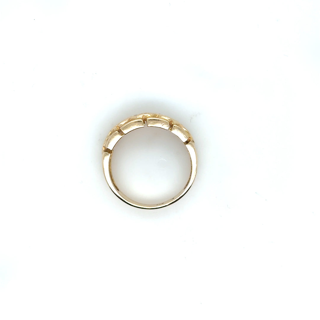 Ring Gelb-/ Weißgold Diamanten 585/14kt Gr.57
