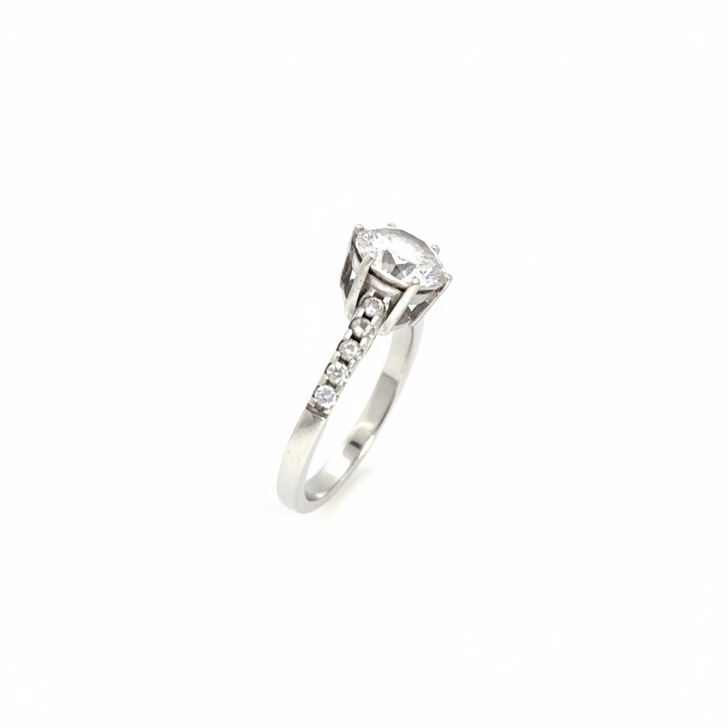 Ring Weißgold 375/9 kt Damen Zirkonia *55,5*