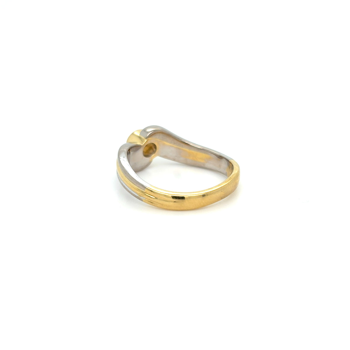 Ring Gelb Weiß Gold 750 18 kt Brillant 0,25 ct Damen